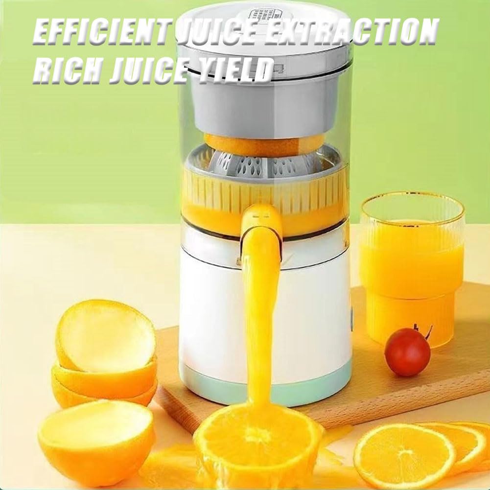 Electric Citrus Juicer - Rechargeable 7.4V Orange Lemon Grapefruit Juicer Machine, Portable Fruit Juice Extractor for Kitchen, Camping & Travel (Blue)