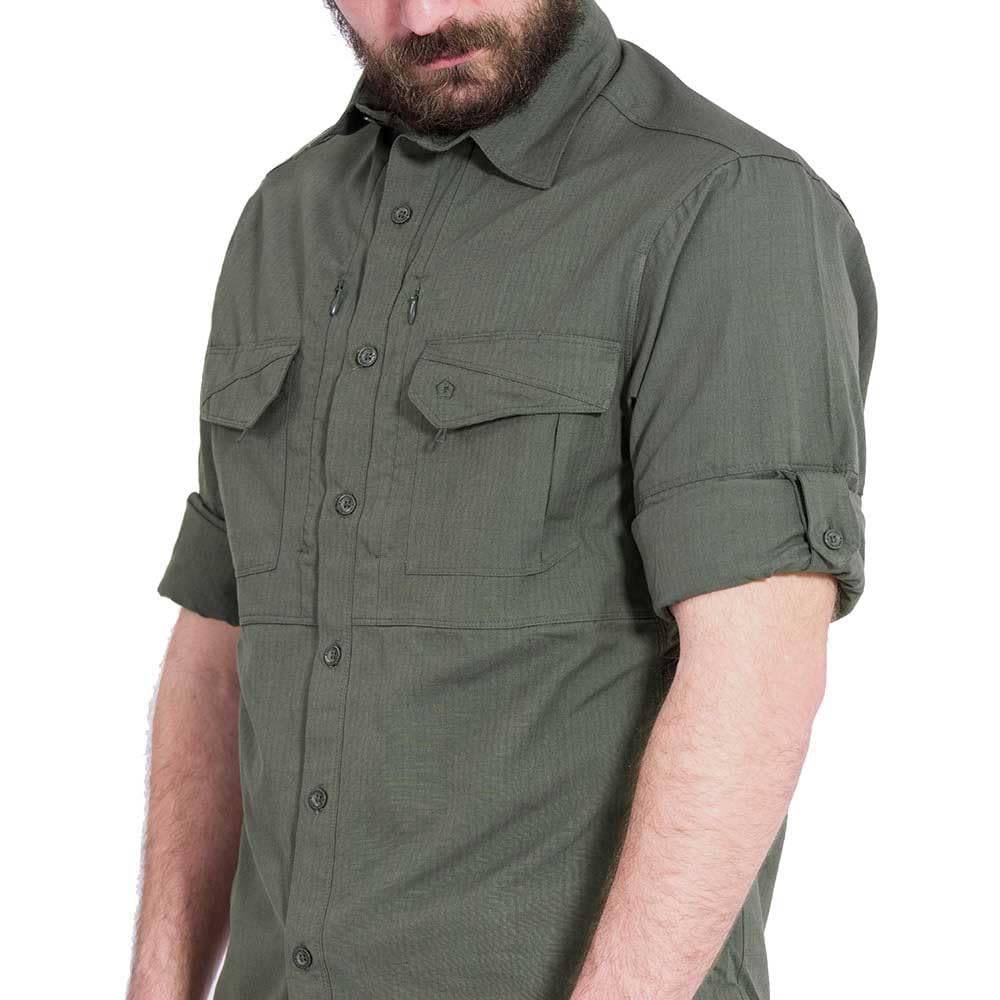 Pentagon Plato Tactical Shirt - Military Camouflage Green - Perfect for Outdoor Hunting, Airsoft & Tactical Training