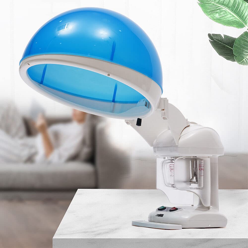 Professional Salon Hair Steamer with Ozone Heater - 17x16x27cm for Hair Dyeing, Styling & Deep Conditioning | 360° Rotating Nozzle | Perfect for Home & Salon Hair Care Treatments