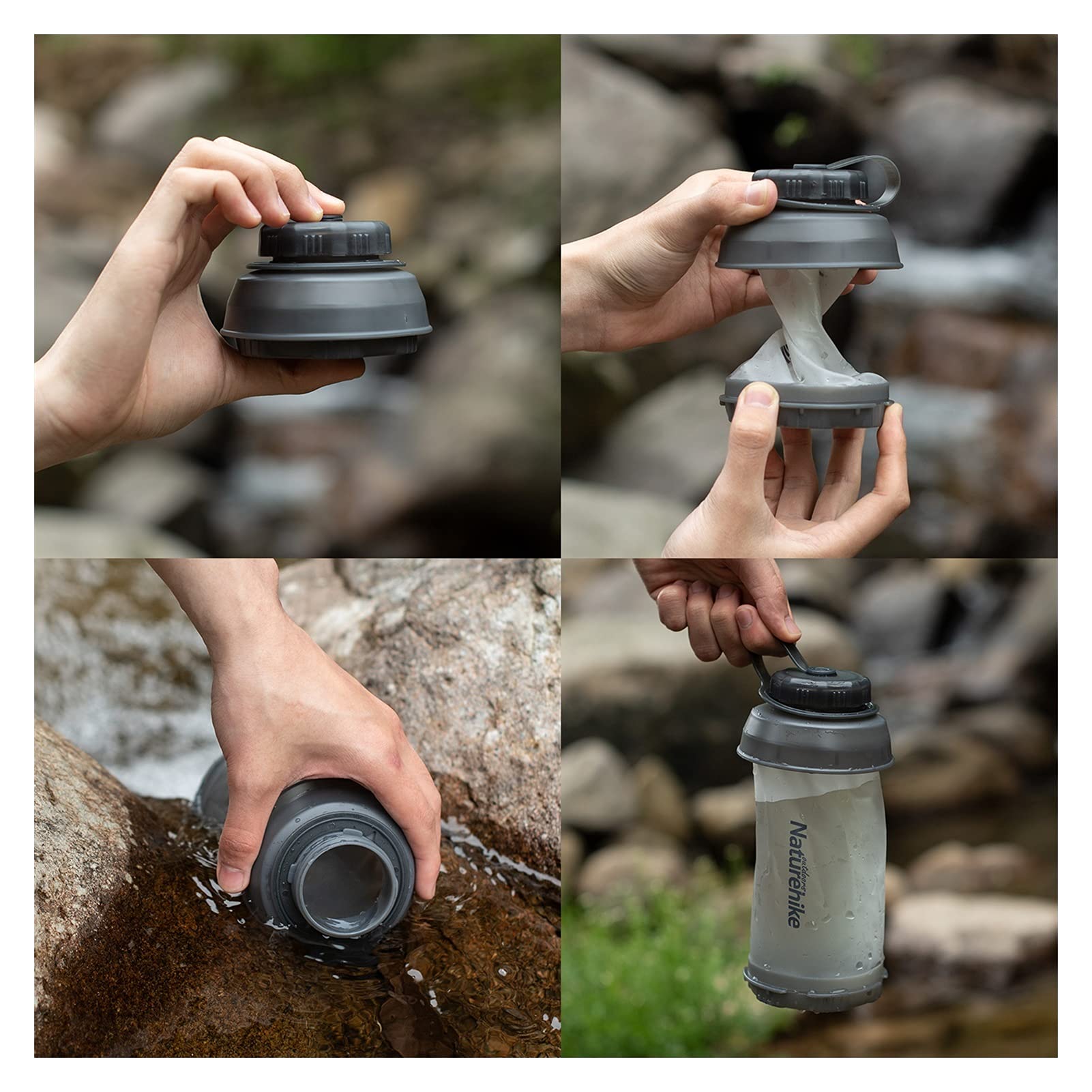 Foldable Sports Water Bottle - Portable Collapsible Cup for Outdoor Camping, Hiking, Cycling & Fitness | Leak-Proof Travel Drinkware for Gym, Running & Adventure Activities