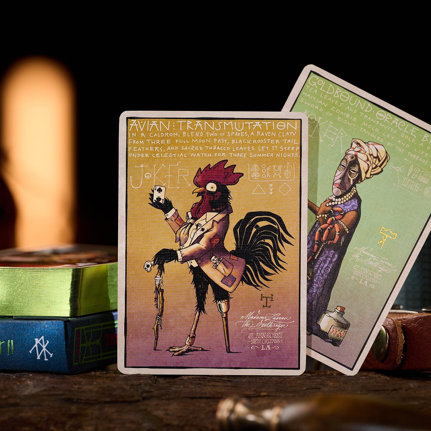 Madame Laveau Voodoo Themed Playing Cards - Premium Quality Deck for Magic Tricks, Poker Games & Collectors | Perfect for Game Nights, Fortune Telling & New Orleans Style Decor