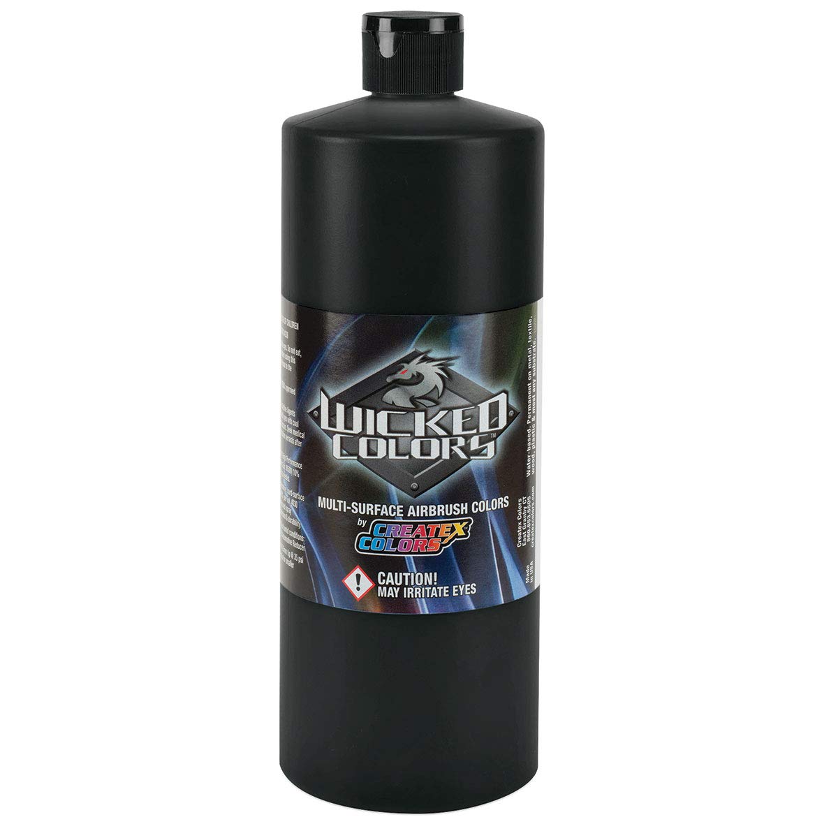 QT Wicked Detail Black Auto-Air Colors Paint by Createx - Premium Airbrush Paint for Automotive Detailing, Custom Art & Model Painting