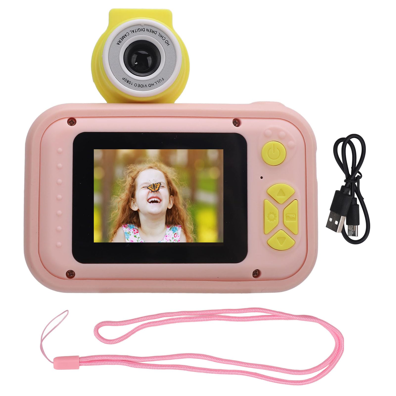 40MP Kids Digital Camera with Flip Lens - Fun Video Recording Toy Camera for Boys & Girls, Perfect for Birthday Gifts & Travel Adventures (Pink)