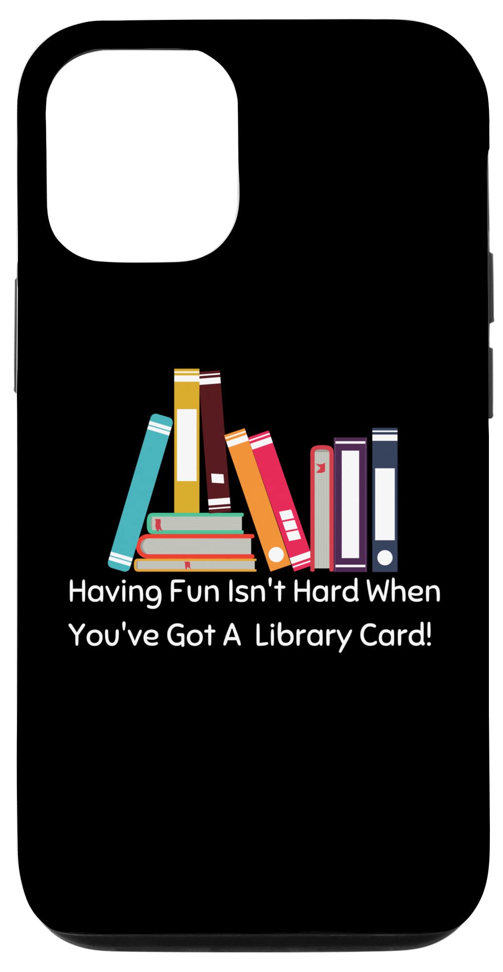iPhone 12/12 Pro Clear Library Card Case - Slim Protective Phone Cover with Card Slot - Perfect for Book Lovers, Students & Library Visits