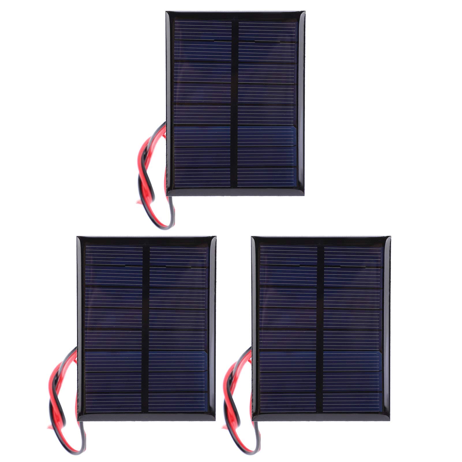 3Pcs 4V 60x80mm Polysilicon Solar Panel Kit - DIY Solar Battery Charger for Outdoor, Camping, RV & Solar System (2.4x3.1in) - Perfect for Portable Power, Garden Lights & Small Electronics Charging