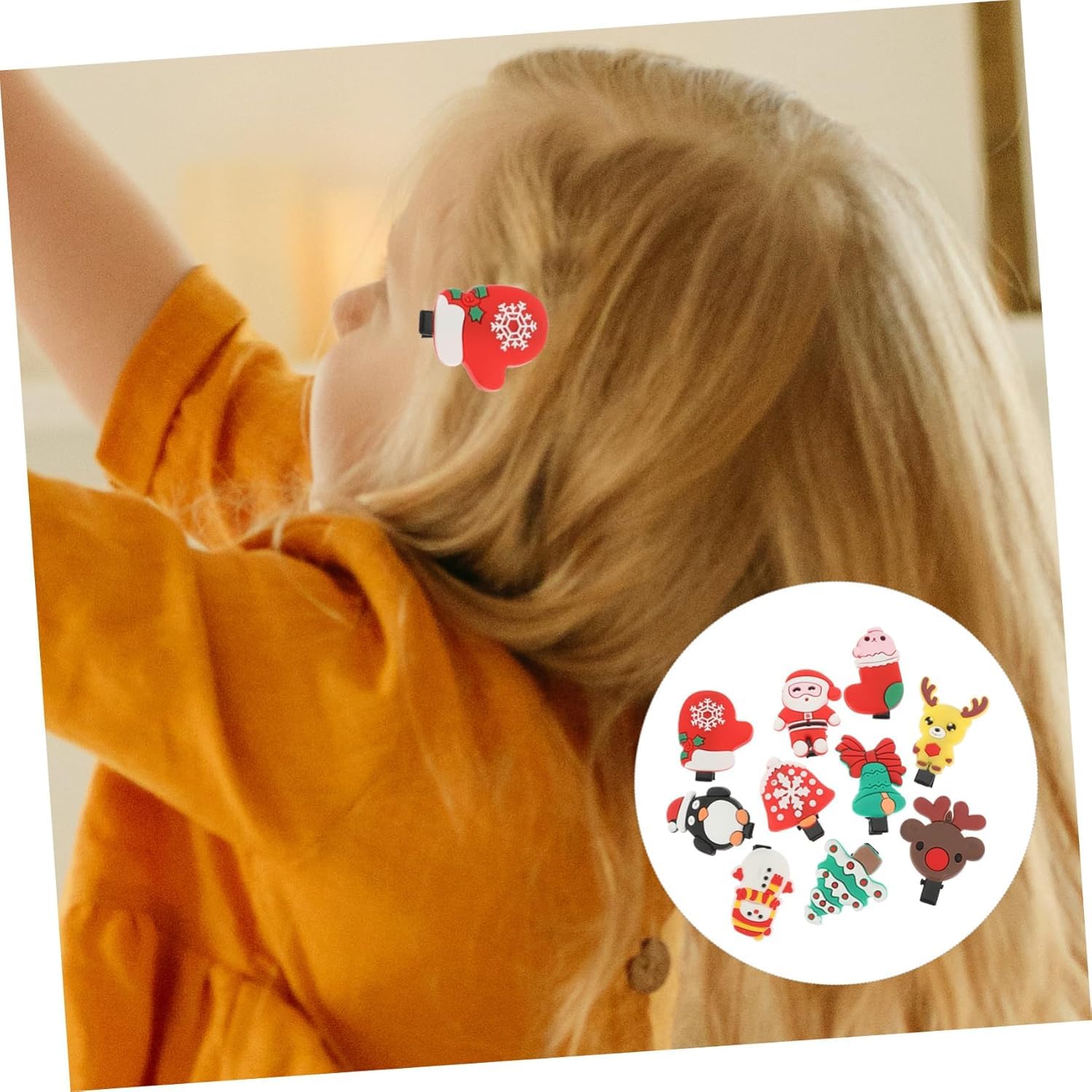 BAKEFY 20 Pack Christmas Hair Bows for Girls - Festive Hair Clips & Hair Accessories for Baby & Kids - Xmas Hair Decorations & Bowknots - Perfect for Holiday Parties, School Events & Family Photos