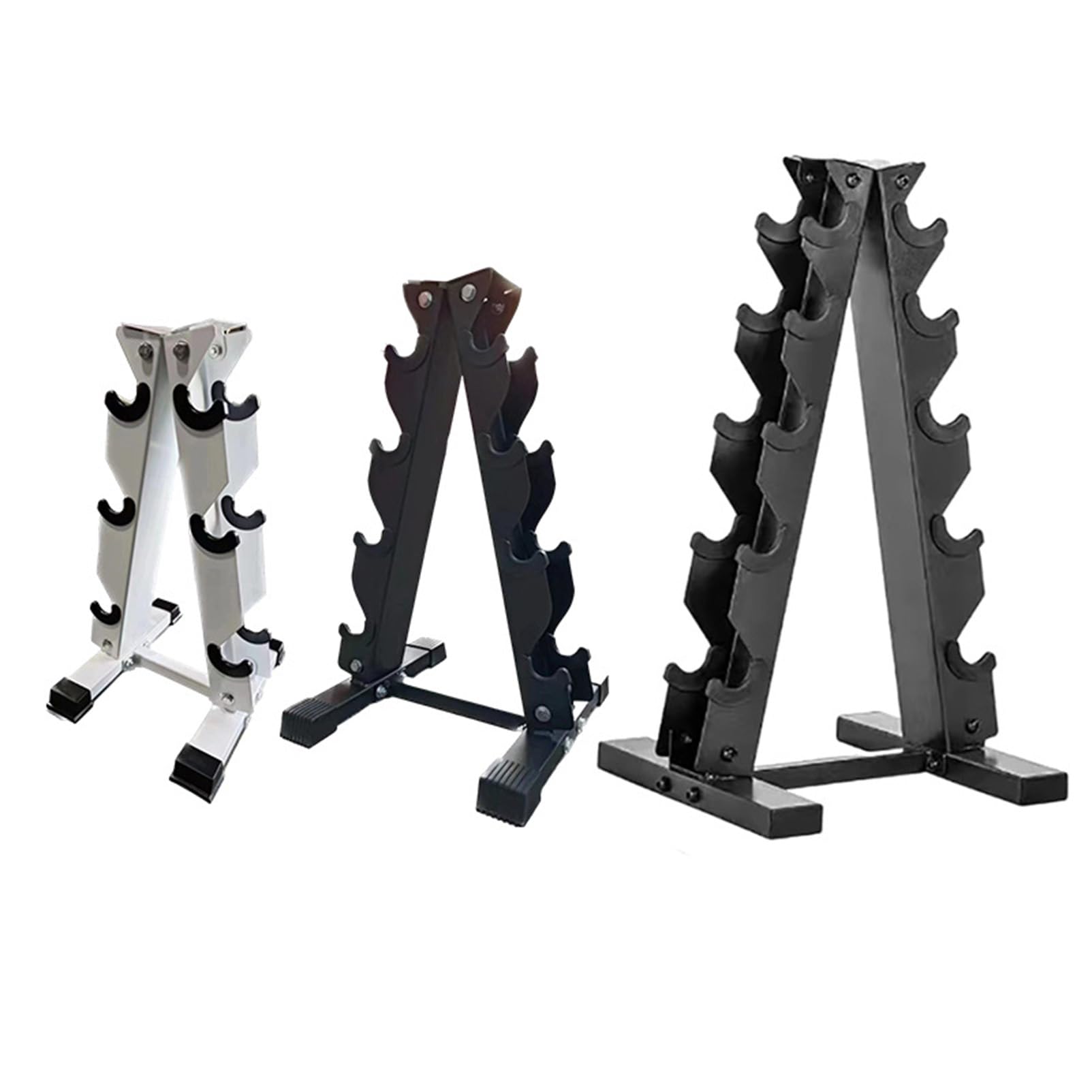 5/4/3 Tier Dumbbell Rack - Heavy Duty Weight Storage Stand for Home Gym, Dumb Bell Holder Organizer with Large Capacity, Space Saving Tree Rack & Weight Tower for Workout Equipment (Perfect for Garage, Basement or Fitness Room Organization)