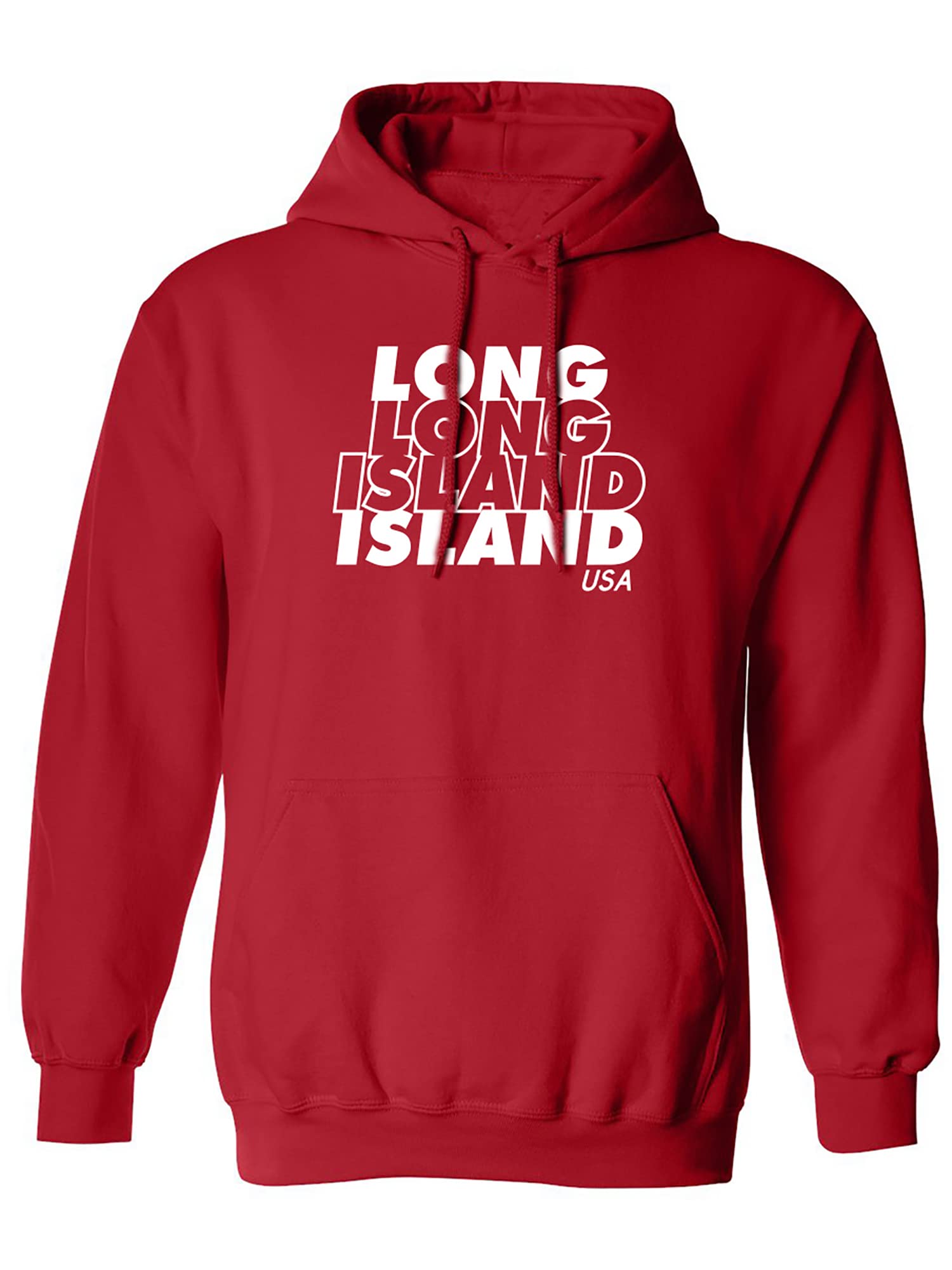 Zerogravitee Long Island USA Hooded Sweatshirt for Men & Women - Cozy Pullover Fleece Hoodie for Casual Wear, Street Style & Outdoor Activities