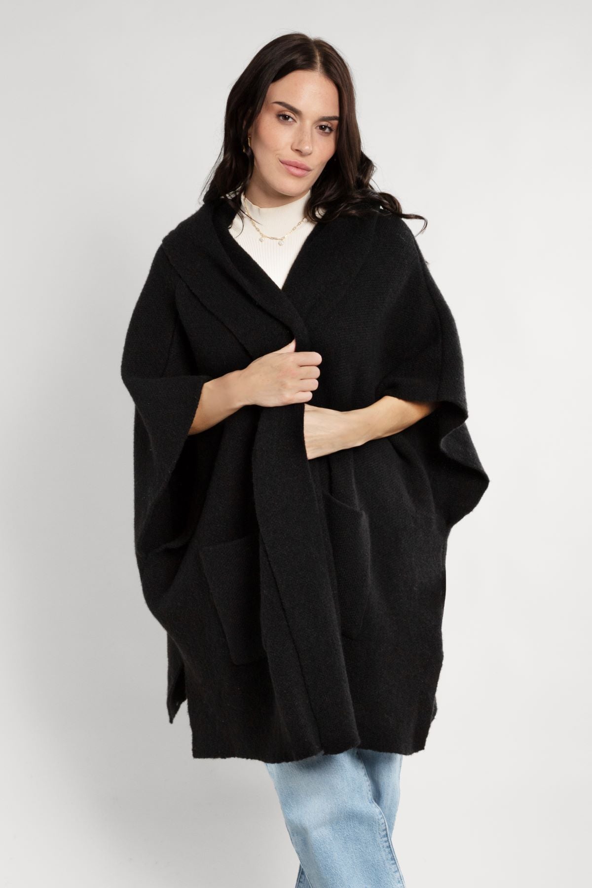 Stylish Oversized Hooded Kimono Robe - Lightweight & Comfortable Loungewear for Women - Perfect for Yoga, Spa, and Relaxation at Home