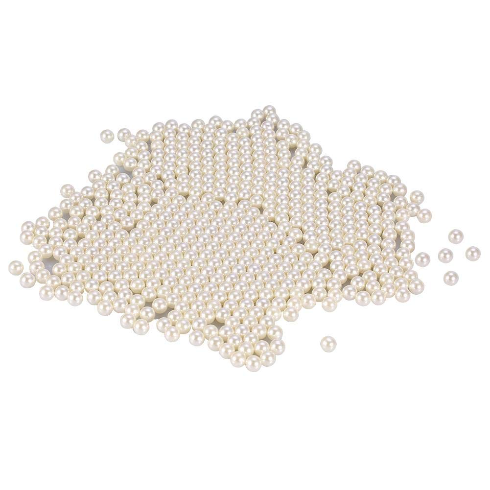 1300PCS White Artificial Pearls Beads for Makeup Organizer - Loose Pearls Makeup Case Filler, Brush Holder Accessories, DIY Jewelry Making & Home Decor