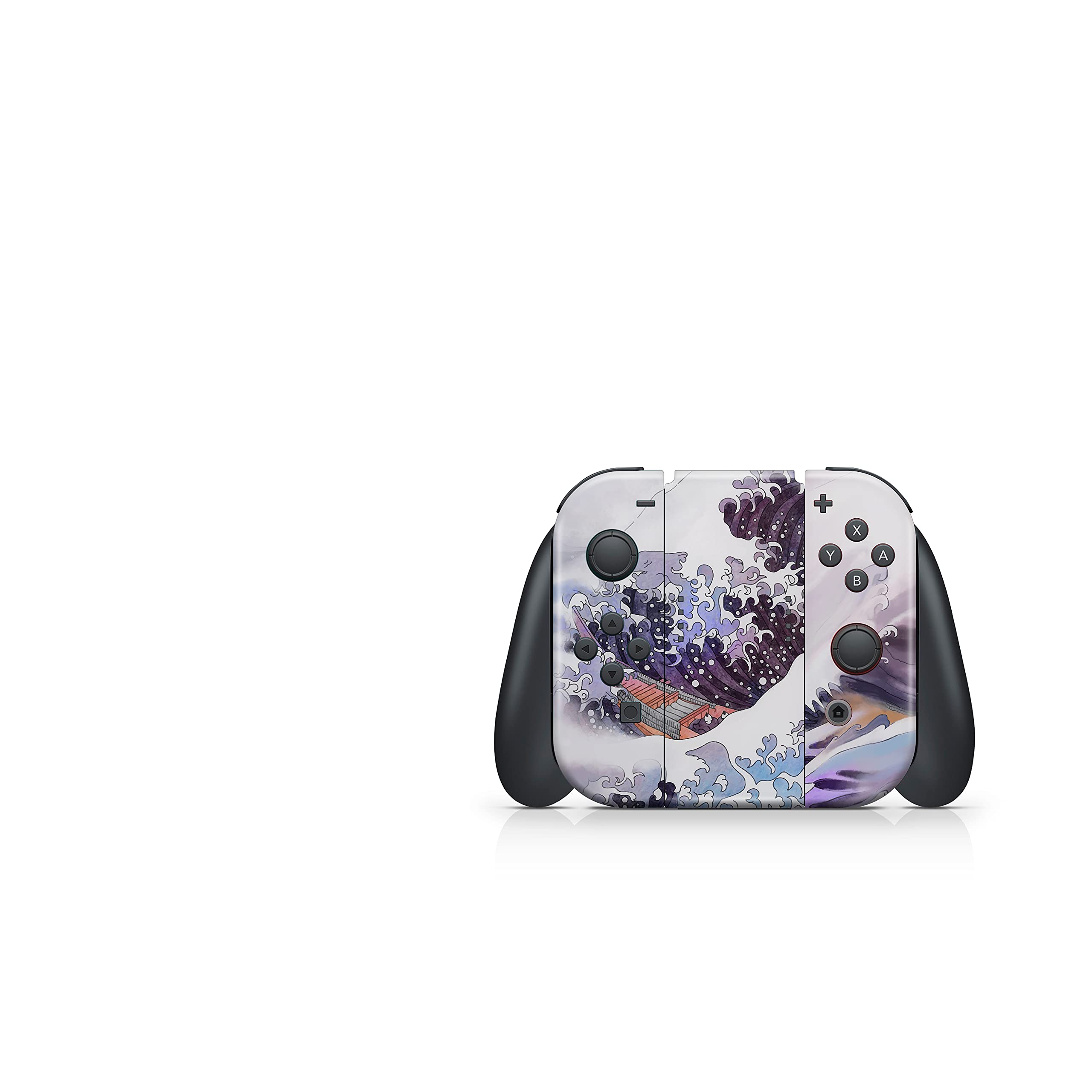 Premium Waterproof Nintendo Switch Skin Wrap - 3M Vinyl Full Body Decal with Kanagawa Wave Design, Compatible with Switch/OLED/Lite - Perfect for Gaming, Travel & Home Decor