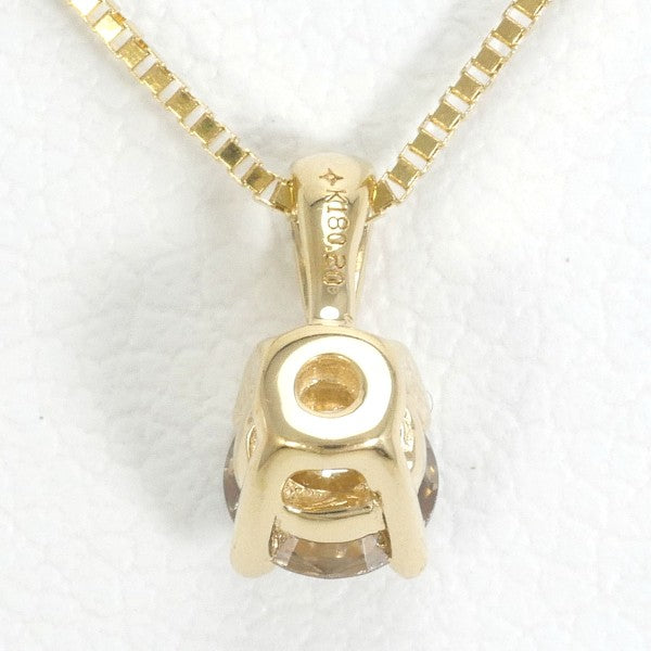 18K Yellow Gold Brown Diamond Necklace for Women - Elegant Jewelry Gift for Anniversary, Birthday & Special Occasions