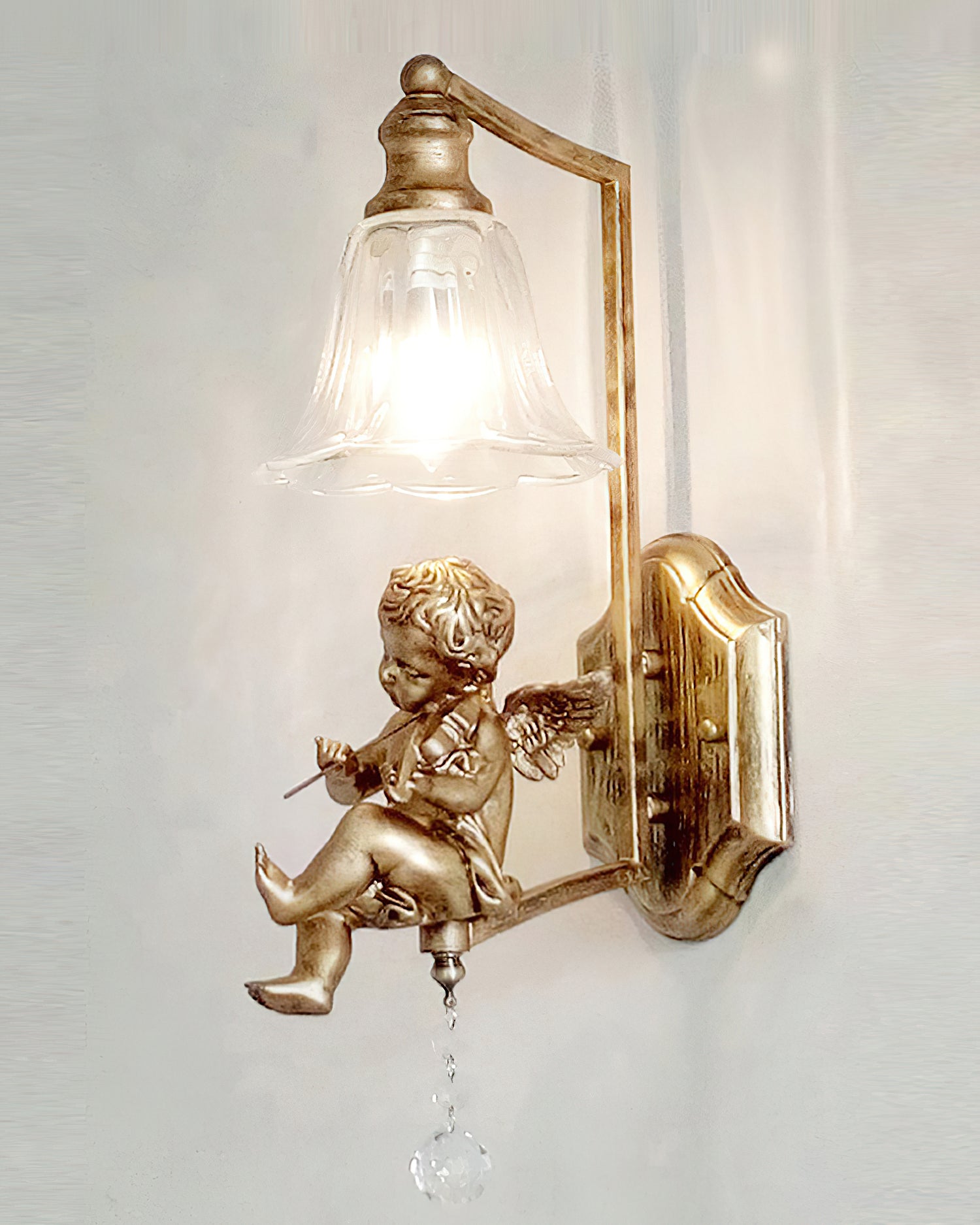 Art Angel Wall Lamp - Elegant Decorative Lighting for Bedroom, Living Room & Hallway - Perfect for Home Decor & Ambiance