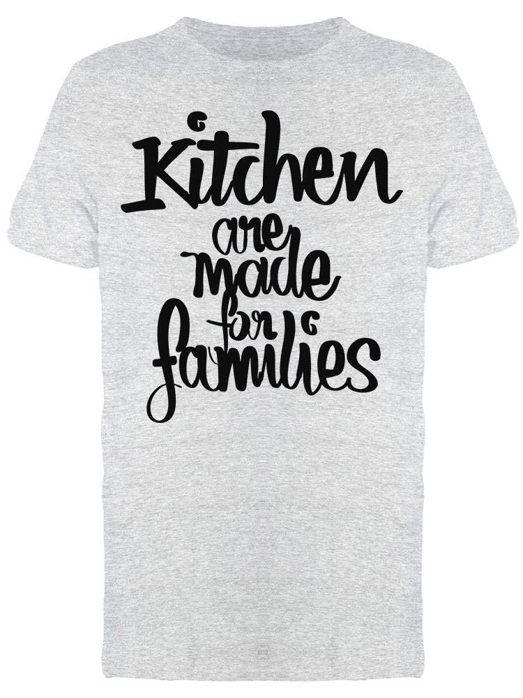 Family Kitchen T-Shirt for Men - Athletic Heather Grey Cotton Tee - Perfect for Cooking, Grilling & Casual Wear