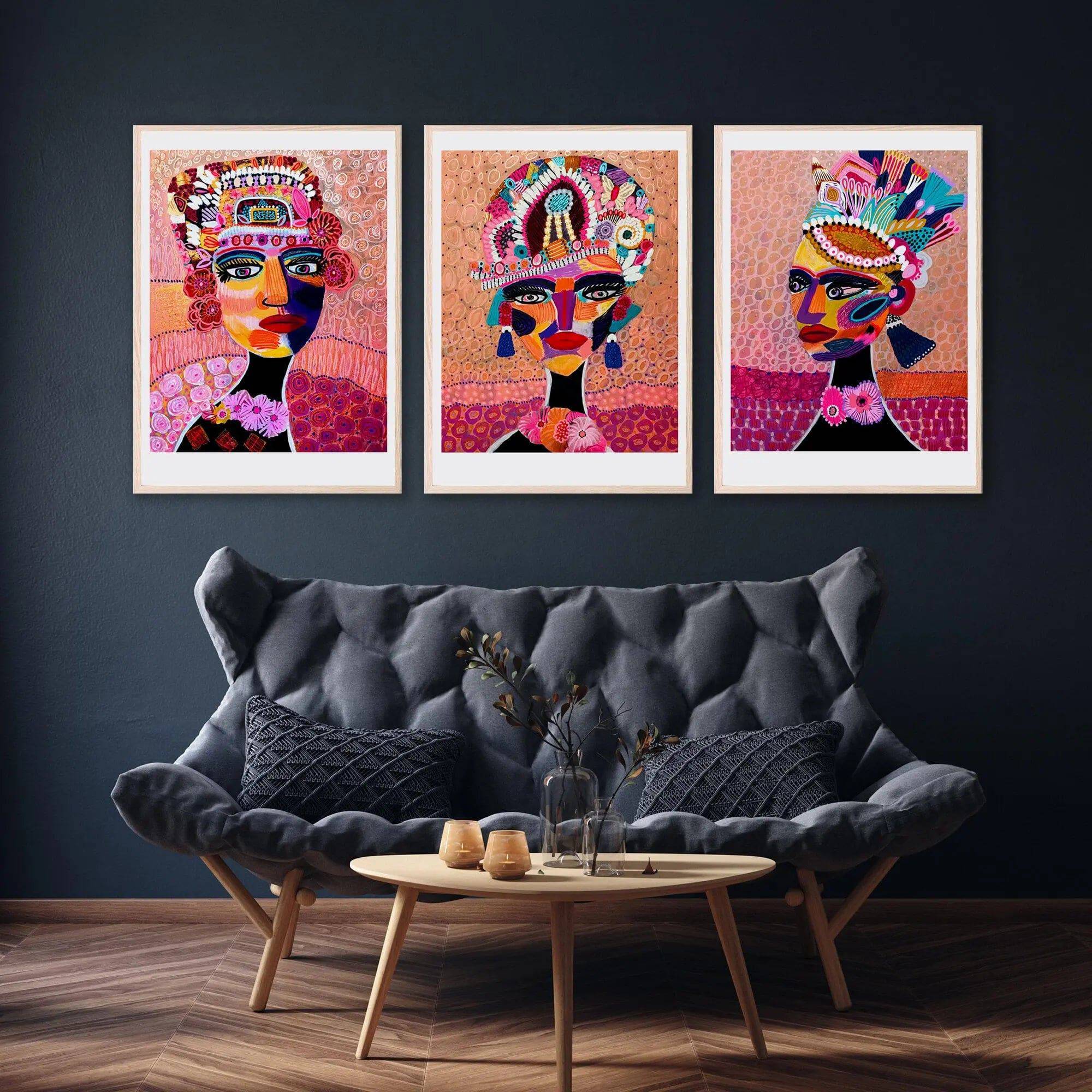 Empress Princess Wall Art Set - Elegant Home Decor for Bedroom, Living Room & Nursery - Perfect for Royal-Themed Interiors & Gift Giving