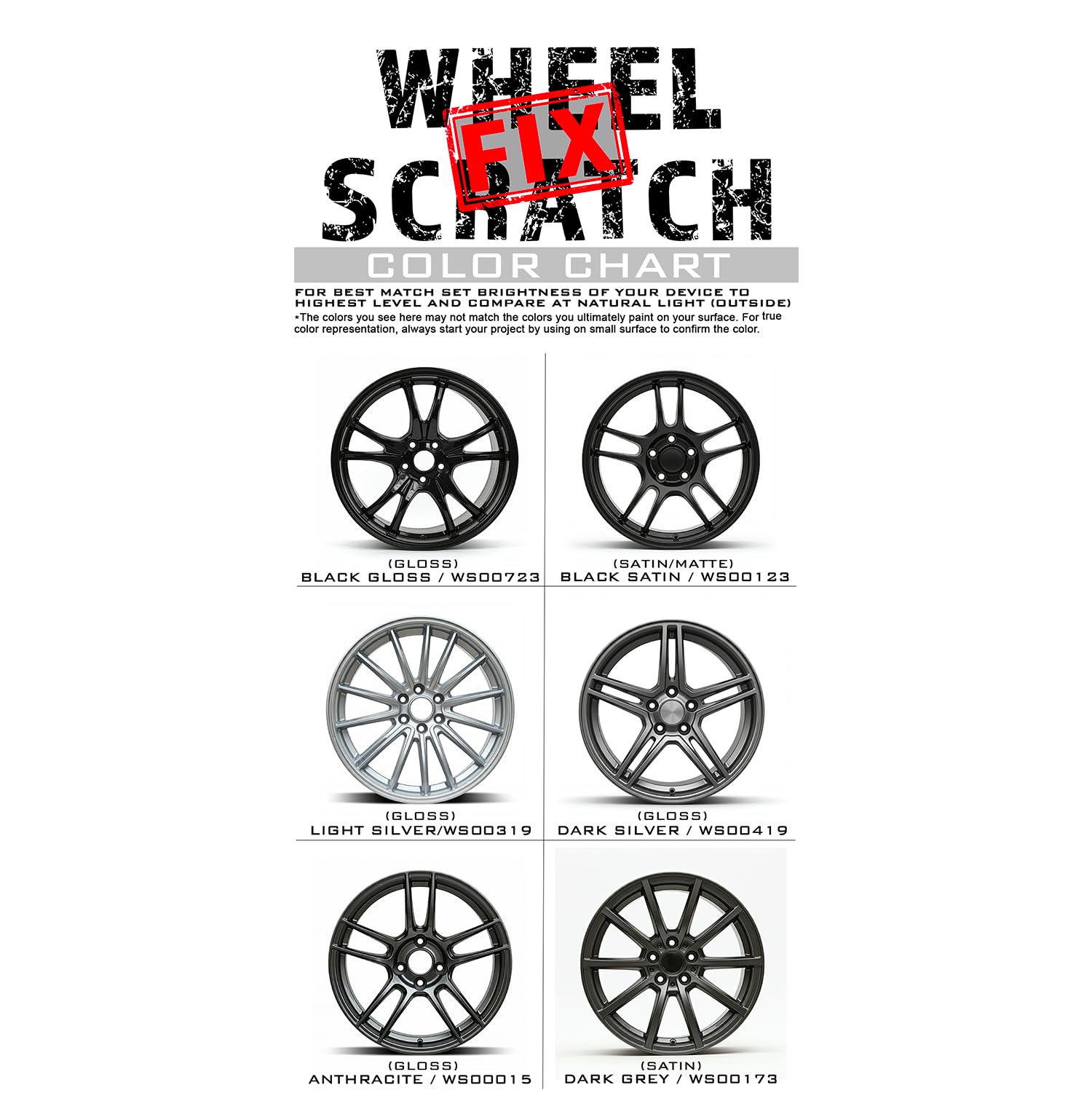 Universal Dark Gray Alloy Wheel Touch Up Paint Kit - Car Wheel Scratch & Curb Rash Repair Pen for Rim Damage (Satin Finish) | Perfect for DIY Auto Wheel Restoration & Cosmetic Repair