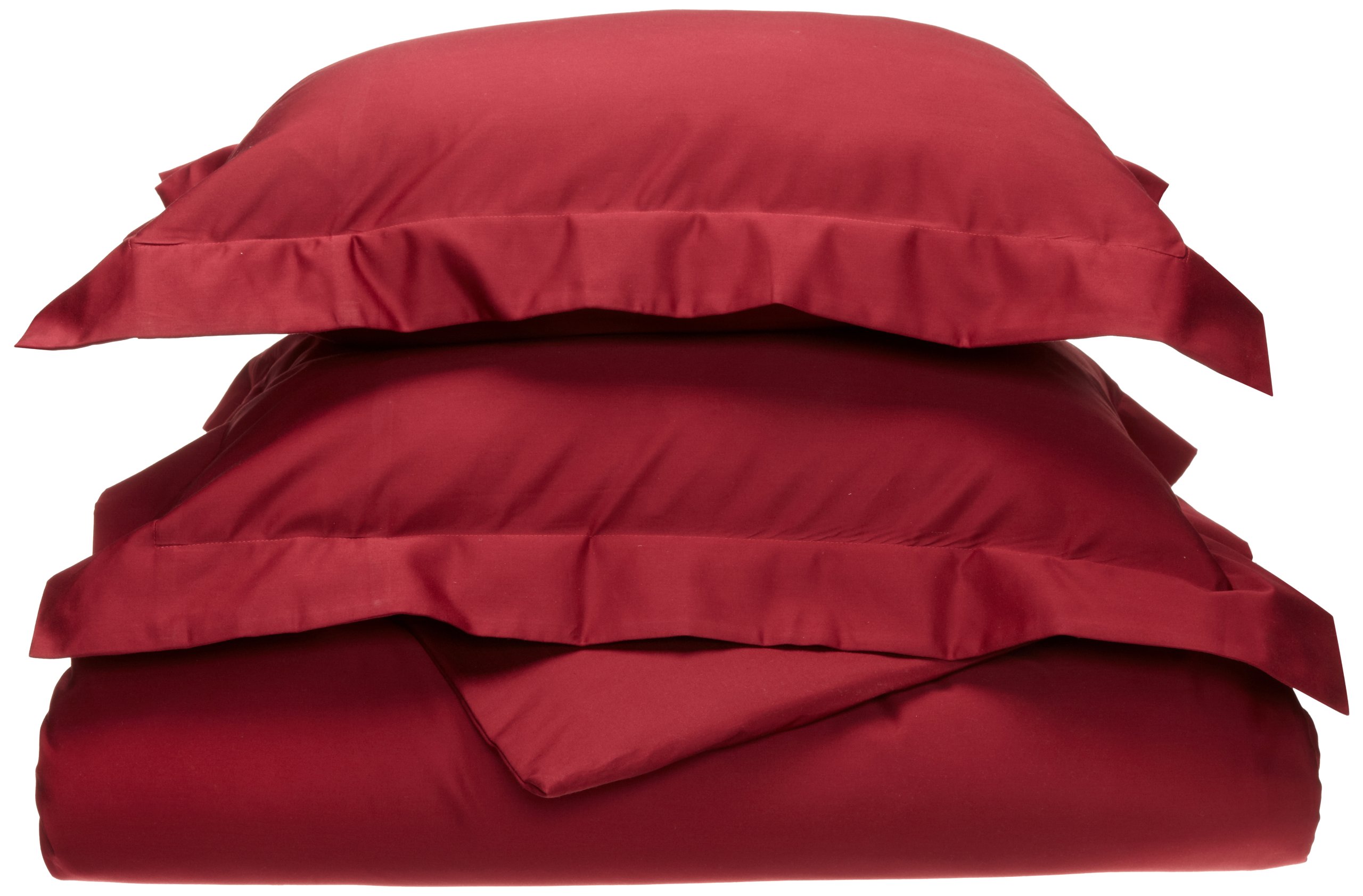 Premium 700 Thread Count Egyptian Cotton Duvet Cover Set - Luxury Ultra-Soft 3-Piece Bedding (1 Duvet Cover + 2 Pillow Shams) - Burgundy California King Size - Perfect for Master Bedrooms & Guest Rooms