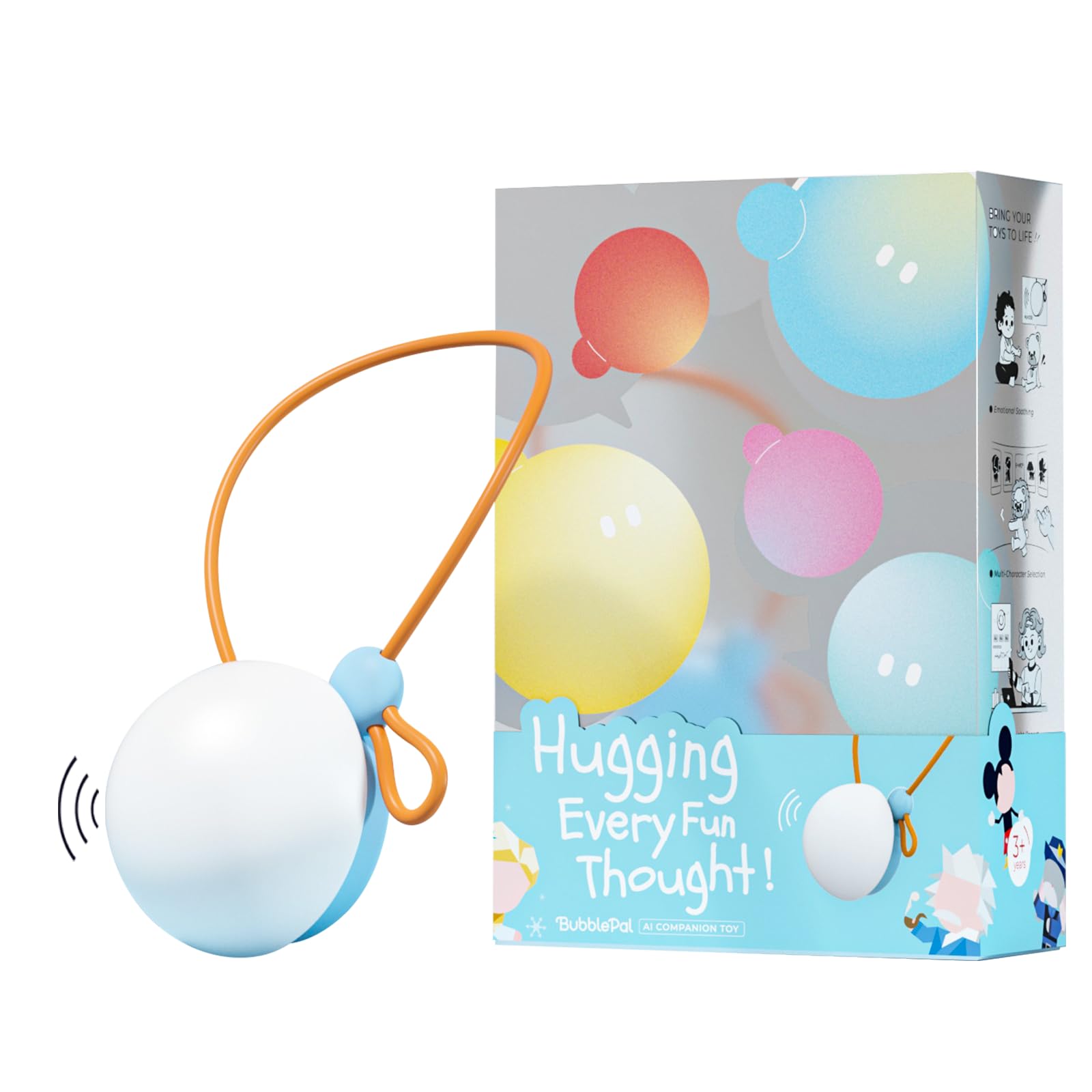 BubblePal Blue - AI Interactive Talking Toy with Memory Function, Advanced Endless Conversations, Perfect Gift for Kids | Educational Companion for Boys & Girls | Supports Updates - Great for Playtime, Learning & Emotional Development
