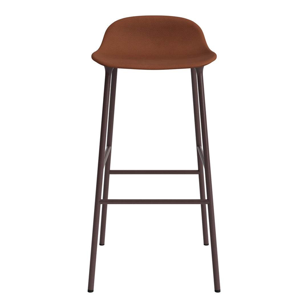 Modern Form Bar Stool with Metal Legs & Upholstered Seat - Perfect for Kitchen Islands, Home Bars & Commercial Use