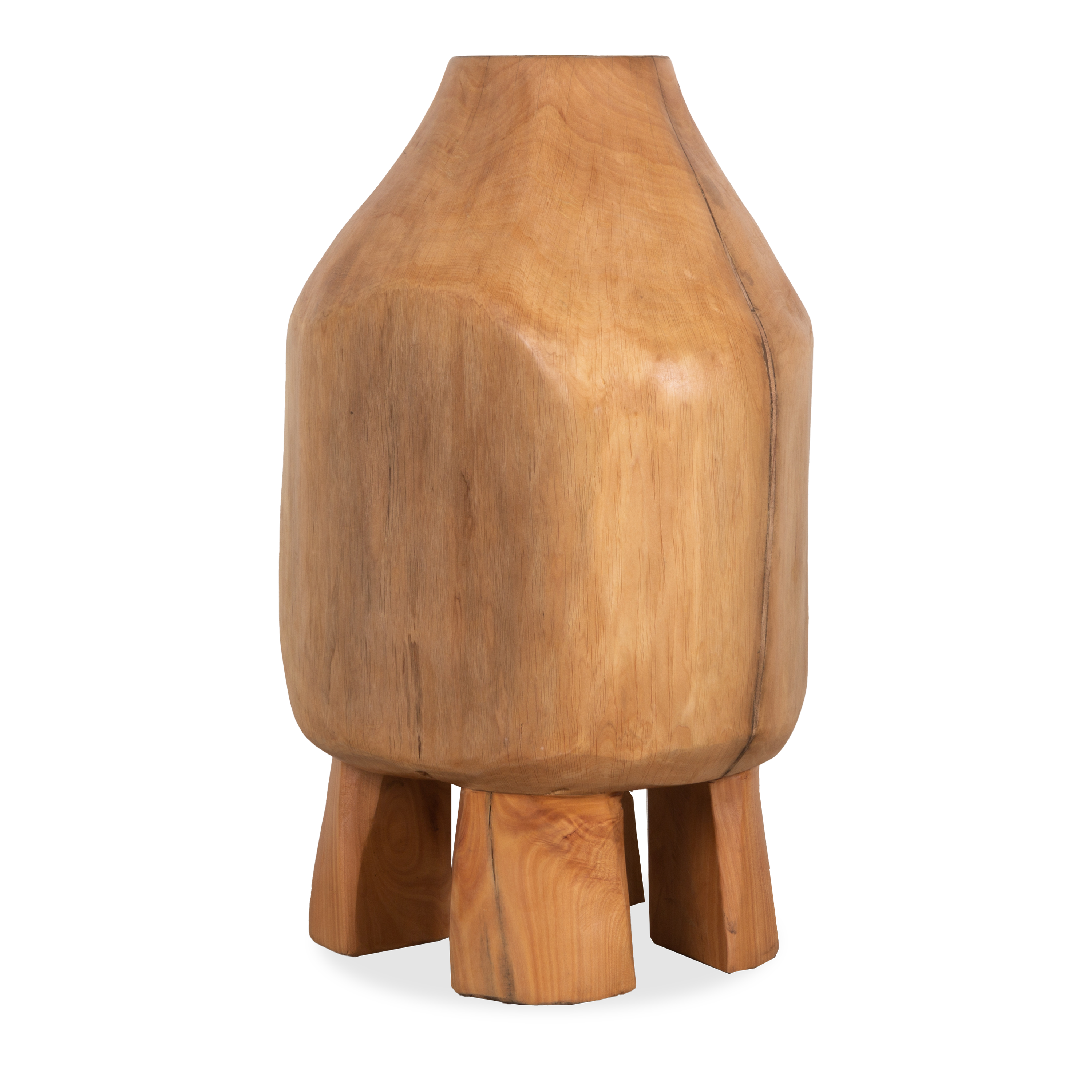 Handmade EMV Wooden Vase - Natural Home Decor for Living Room, Bedroom & Office - Unique Rustic Centerpiece for Flowers and Plants
