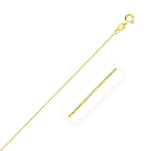 14K Yellow Gold Foxtail Chain Necklace 0.9mm Thin 18 Inch - Dainty Layering Jewelry for Women, Perfect for Everyday Wear & Gift Giving