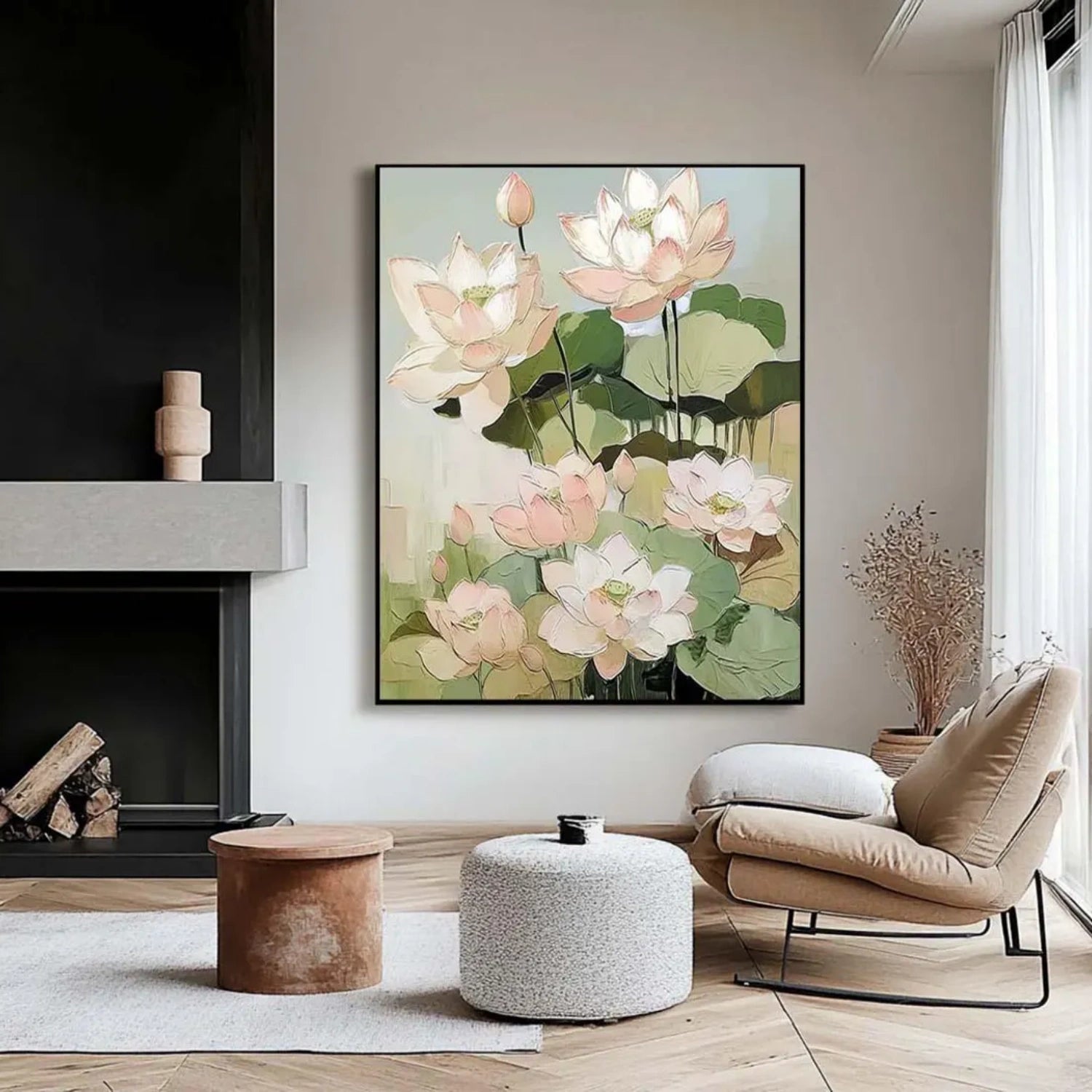 Abstract Canvas Wall Art - Flower and Tree Painting #FT217 - Perfect for Living Room, Bedroom & Office Decor