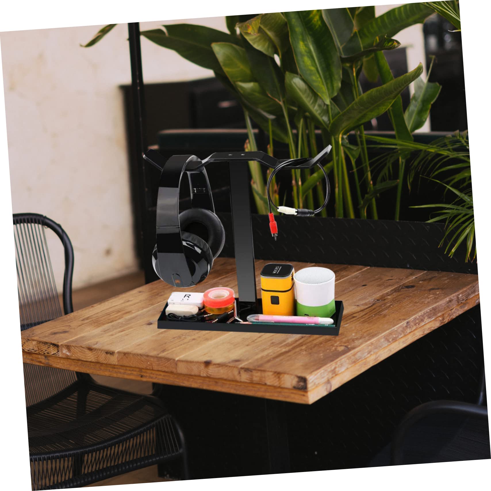 DOITOOL 2 Pack Acrylic Headphone Stand Hanger - Desk Mount Hook for Kids & Adult Headphones - Perfect for Gaming Setup, Office, and Home Organization