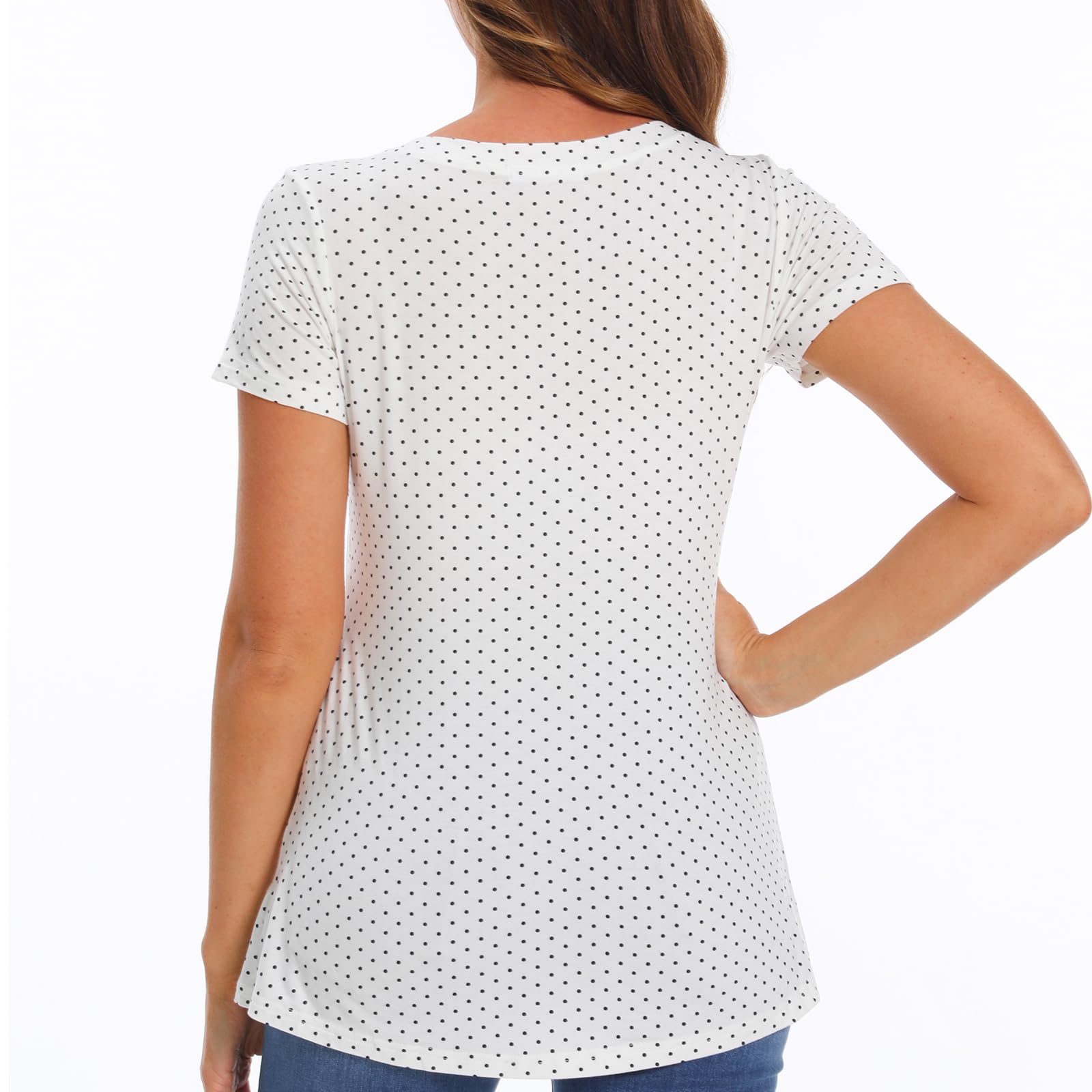 Bearsland Women's 3-Pack V-Neck Nursing Tops - Soft Maternity Breastfeeding Shirts for Comfortable Nursing & Pumping - Perfect for New Moms, Hospital Visits & Everyday Wear