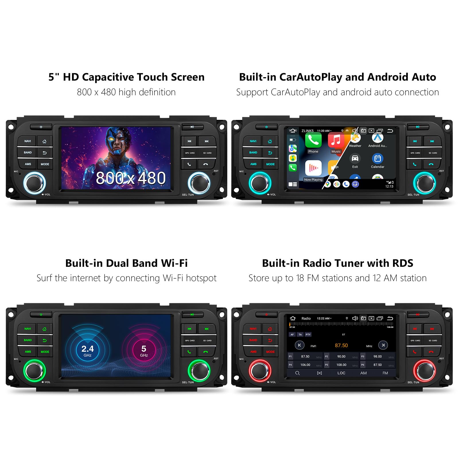 XTRONS Android 13 Car Stereo with 5