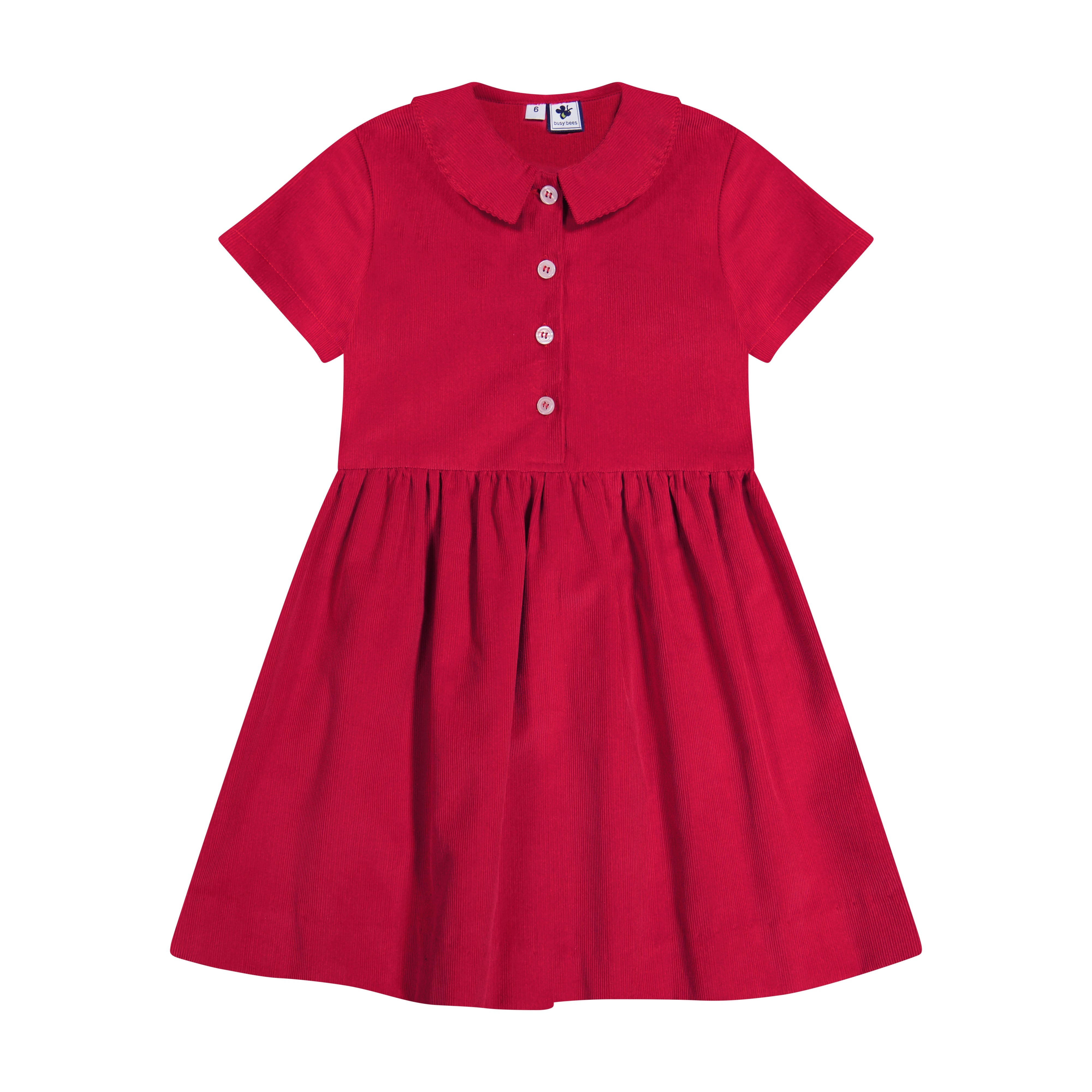 Charlotte Point Collar Corduroy Dress in Red - Elegant Vintage Style Dress for Women | Perfect for Office Wear, Date Night & Fall Fashion