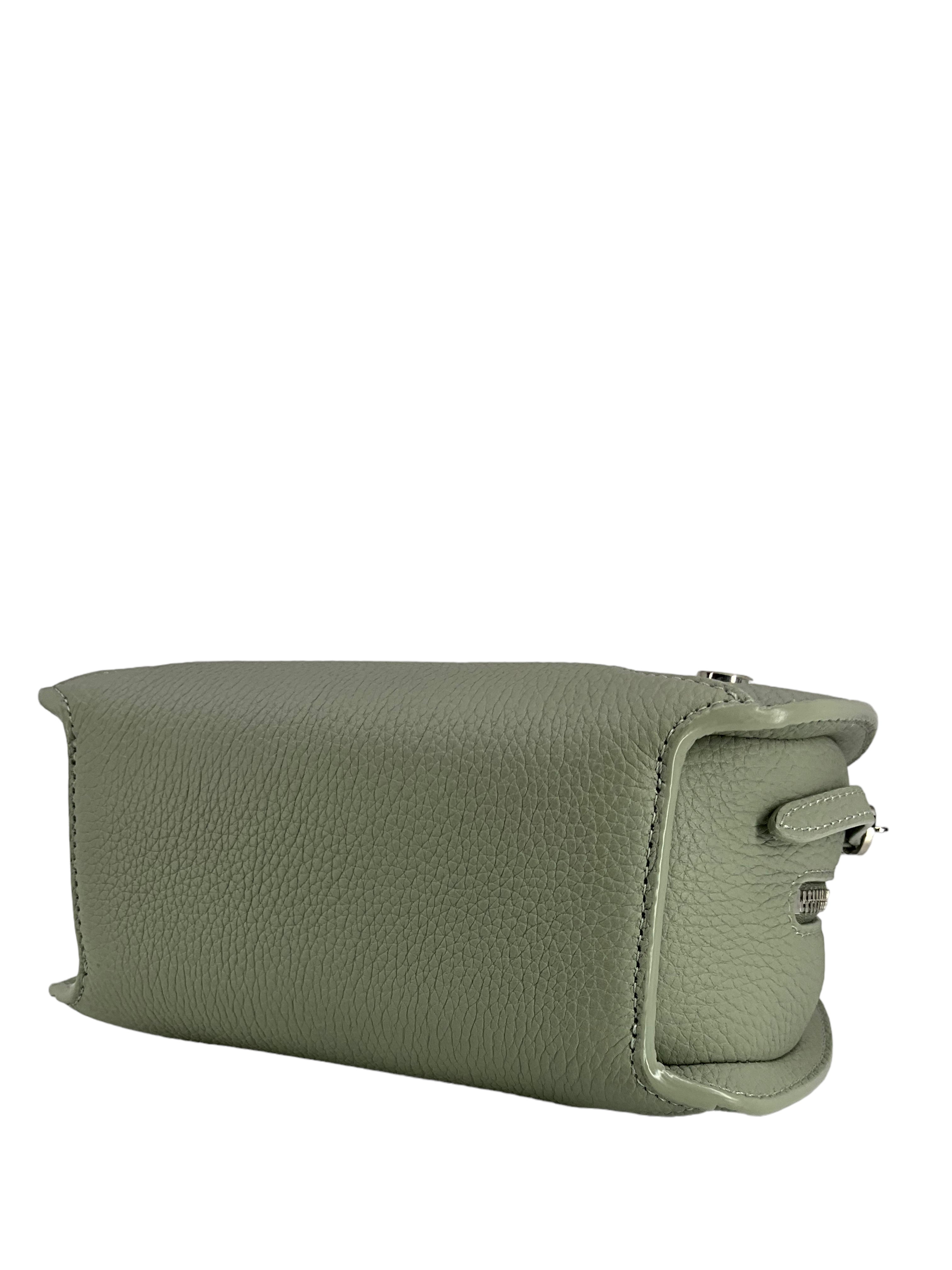 LORO PIANA Grained Calfskin Sesia Crossbody Bag for Women - Luxury Leather Shoulder Purse - Perfect for Work, Travel & Everyday Use