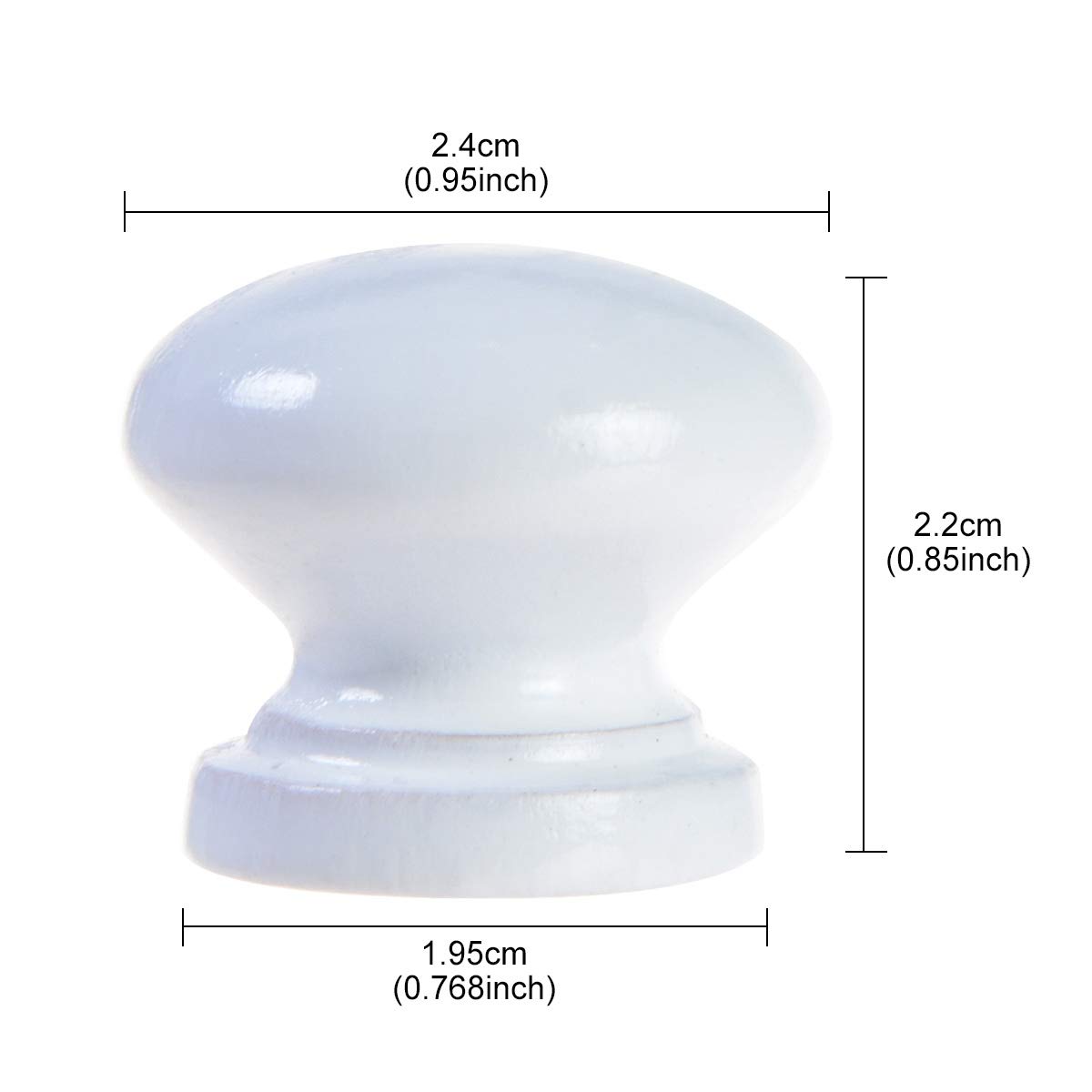 24Pcs Wooden Drawer Knobs - Unfinished Cabinet Handles with Steel Screws for Dresser & Closet