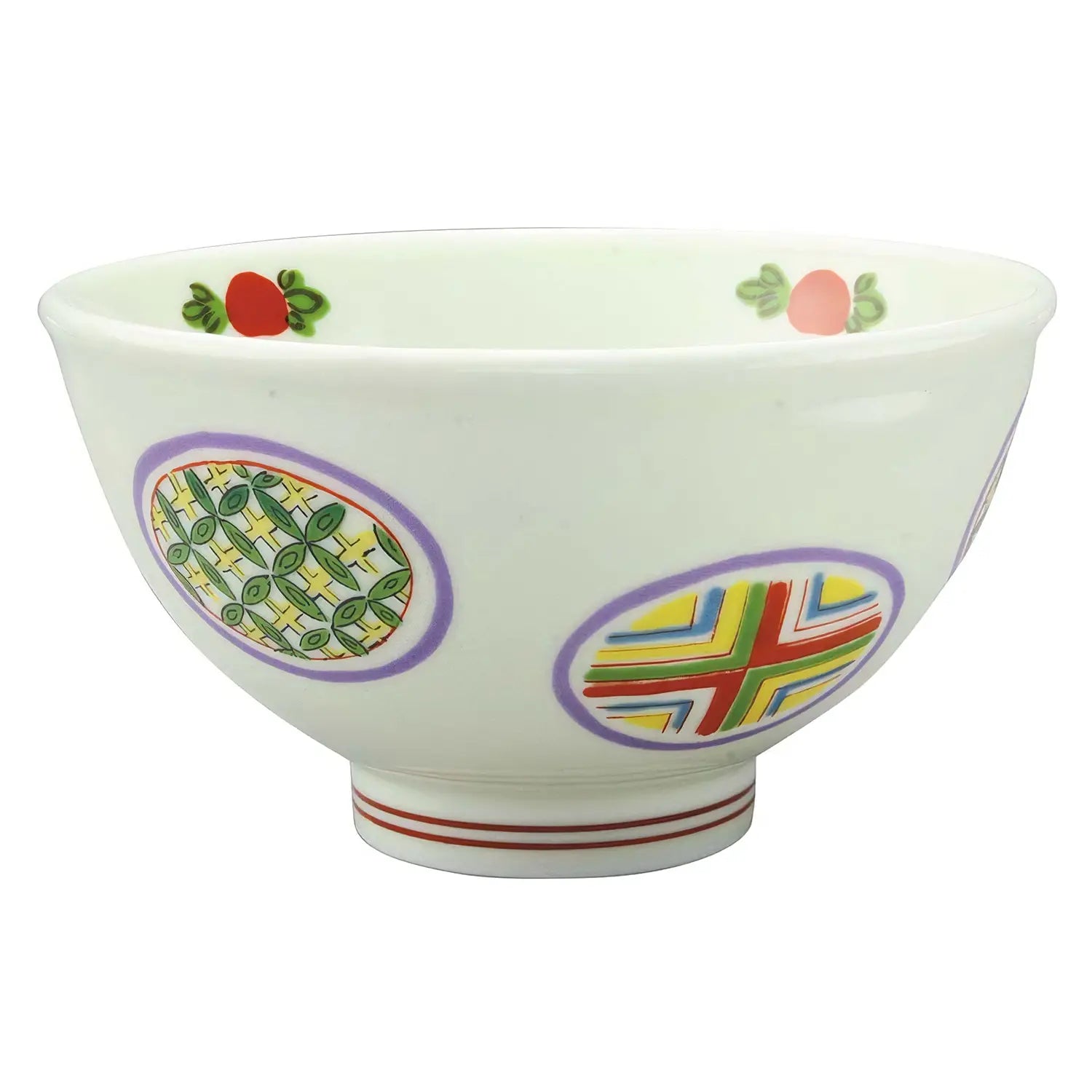 Premium EBM Porcelain Tempered Donburi Bowl - 14.9cm Japanese Rice/Noodle Soup Bowl with Madori Marumon Design - Perfect for Ramen, Udon, Bibimbap & Asian Dining
