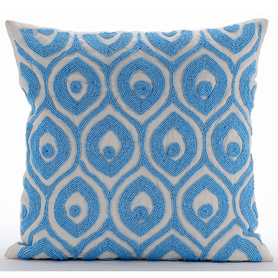 Elegant Gray Art Silk Throw Pillow Cover - Soft Decorative Cushion Case for Sofa, Bed & Home Decor
