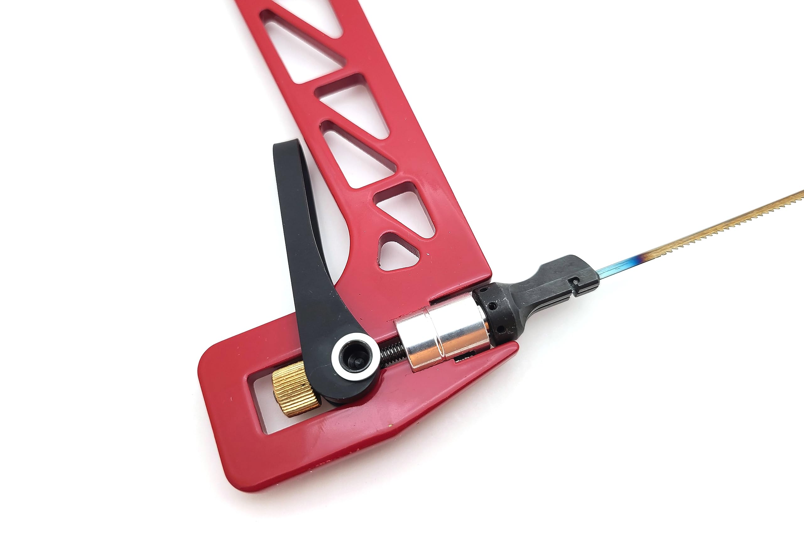 Super-Skin Knew Concepts 125.012 MK IV 6.5 Inch Coping Saw with Cam Lever Tension, Rotating Blade & 12 Pegas Pinned Blades (18 TPI) - Perfect for Woodworking, Scroll Sawing & Fine Detail Cutting