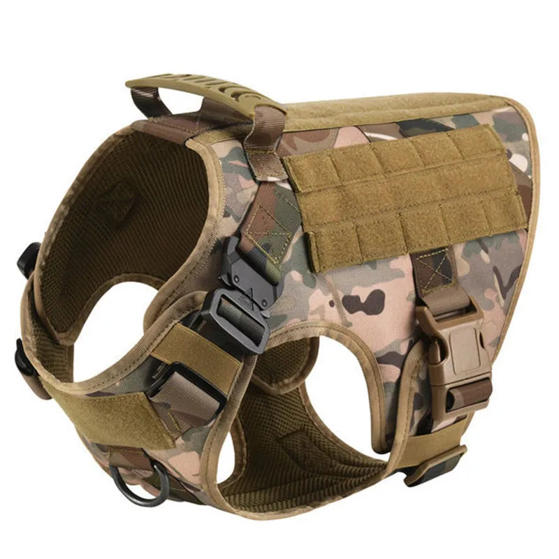 Premium Heavy Duty Tactical No Pull Dog Harness Kit - Adjustable Reflective Vest for Large Dogs - Perfect for Hiking, Training & Outdoor Adventures