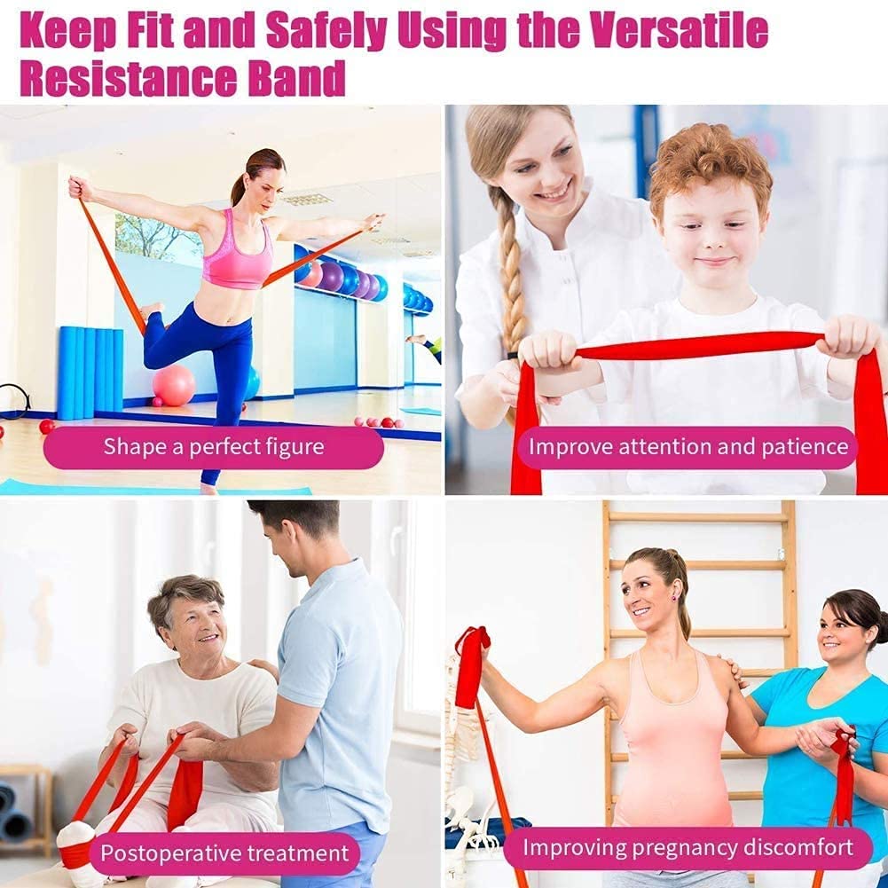 Premium Latex Resistance Bands for Full Body Workout - Stretch Exercise Bands for Home Gym, Yoga, Pilates & Physical Therapy - Ideal for Strength Training, Muscle Toning & Rehabilitation