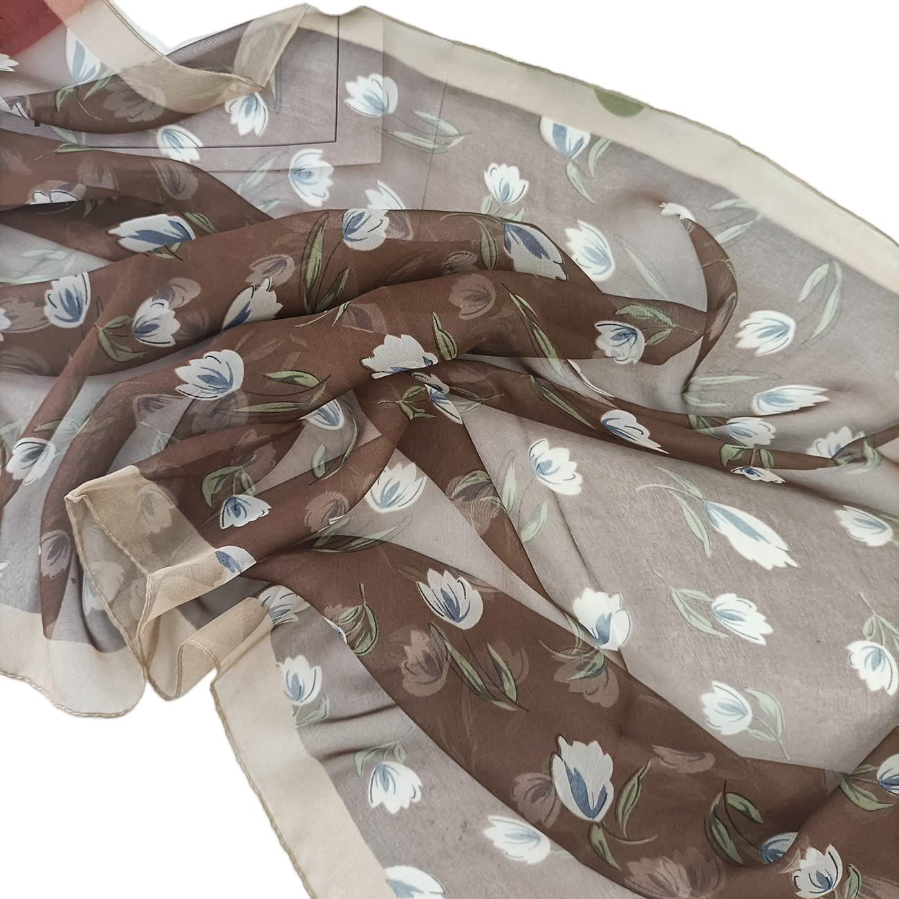 FAIRYGATE Chiffon Scarf for Women - Exquisite & Luxurious Georgette Scarf with Lavish Design - Lightweight Fashion Accessory for Daily Wear, Office, Parties & Special Occasions