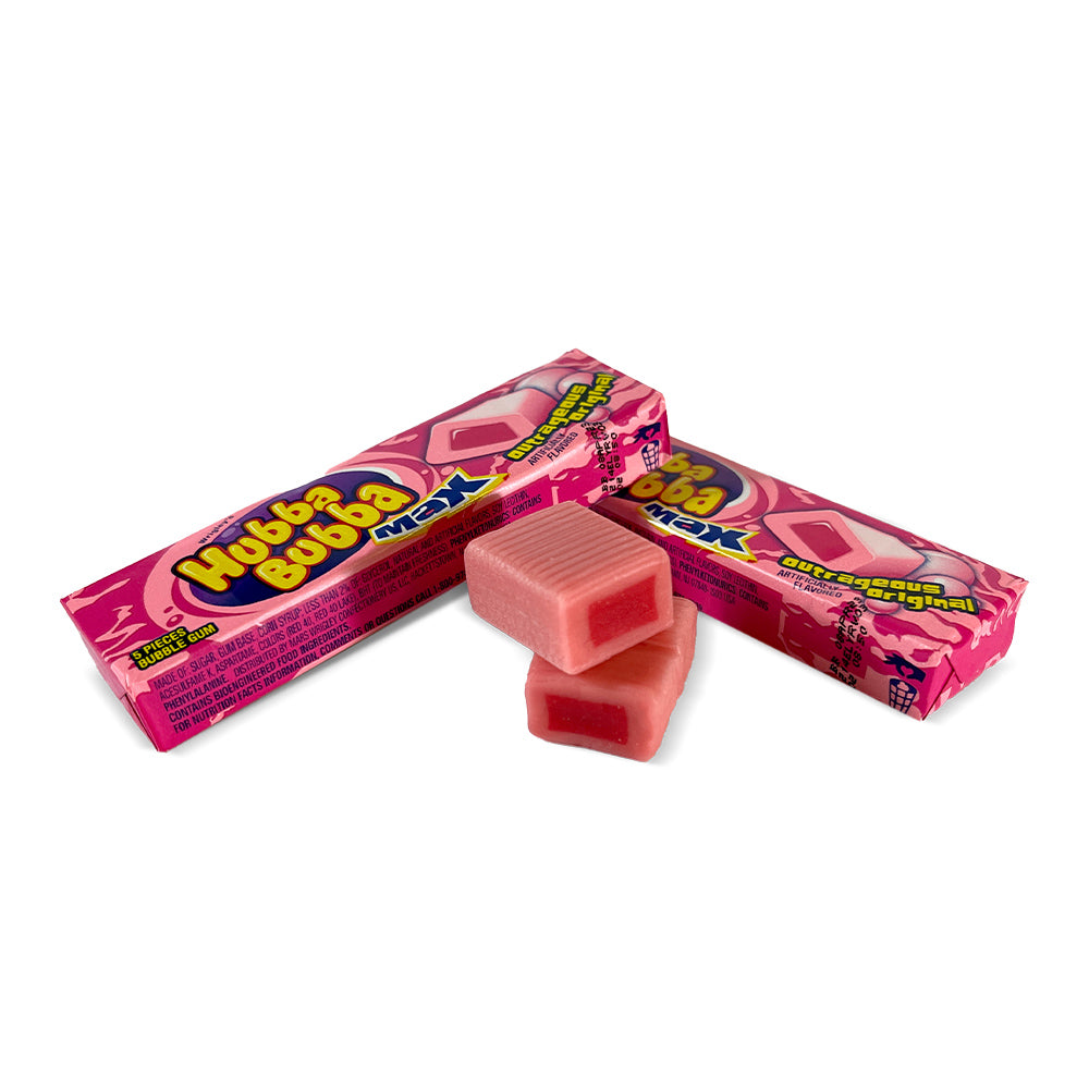 Hubba Bubba Max Original Bubble Gum - 18ct Box | Long-Lasting Flavor for Kids, Parties & On-the-Go Snacking