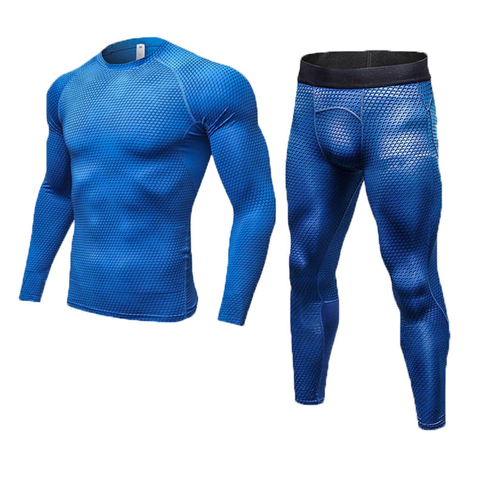 Quick Dry Men's Thermal Tights - Long Fitness Leggings for Running, Workout & Cold Weather Training