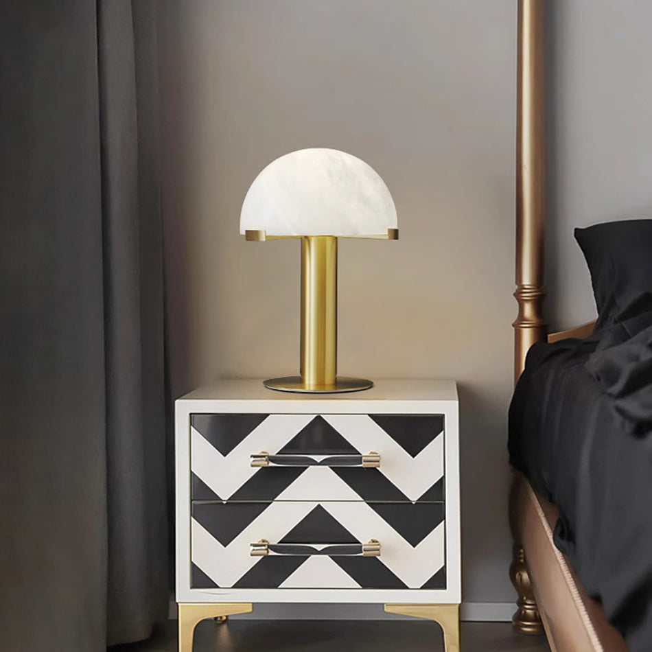Elegant Alabaster Table Lamp - Modern Home Decor for Living Room, Bedroom & Office - Perfect for Ambient Lighting & Stylish Interior Design
