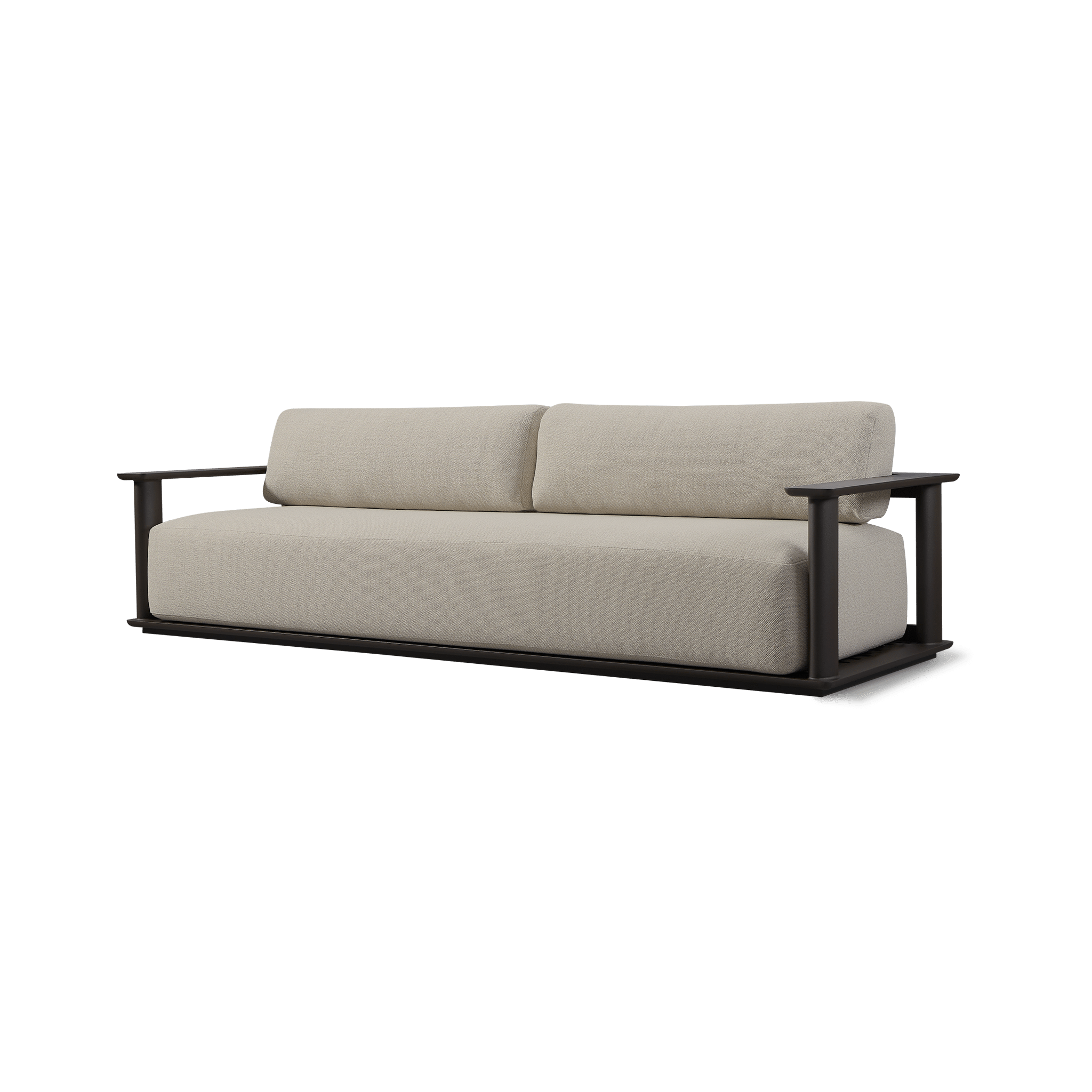 Newport Aluminum Outdoor Sofa Set 108 - Modern Patio Furniture for Garden, Poolside, and Backyard Relaxation