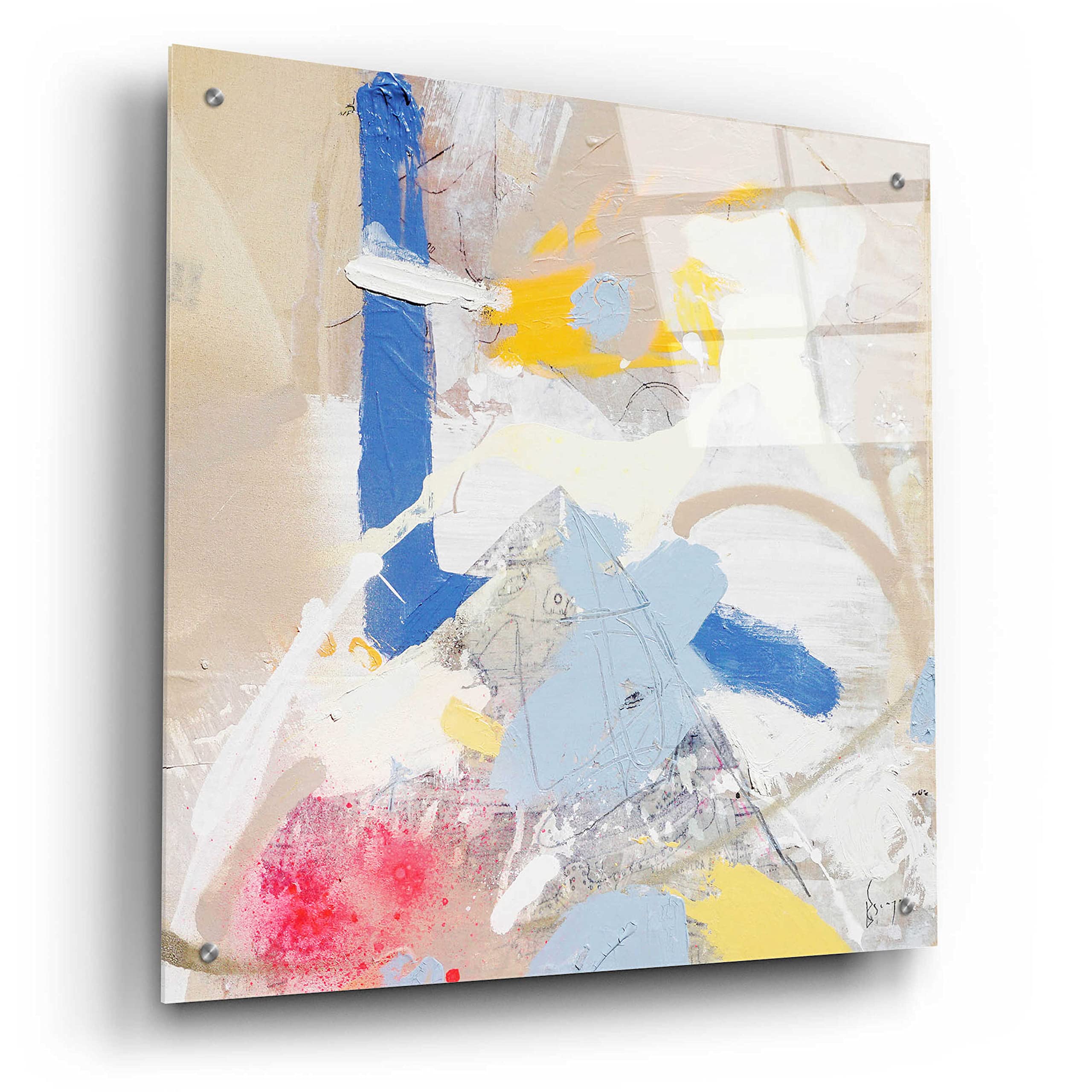 Epic Art 'Verano' by Alba Escayo - Vibrant 24x24 Inch Acrylic Glass Wall Painting - Modern Home & Office Decor for Living Room, Bedroom or Gallery Display