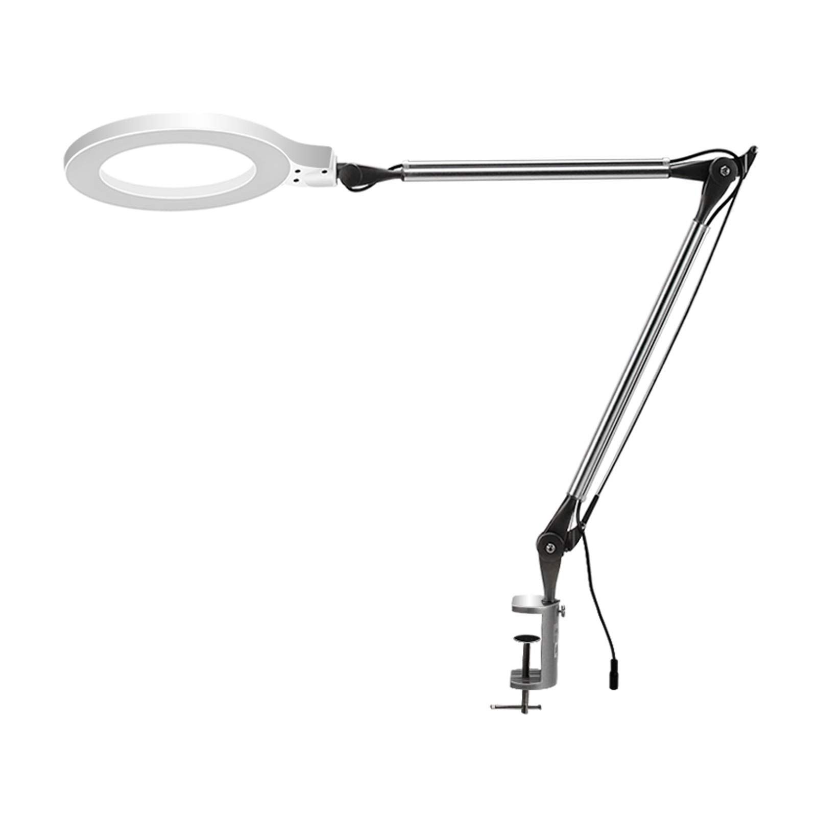 Full Spectrum LED Desk Lamp with Stepless Dimming & Touch Control - Clip On Reading Light for Night Reading, Bed Headboard & Computer Table - Energy Efficient Office Study Lamp for Home & Workspace