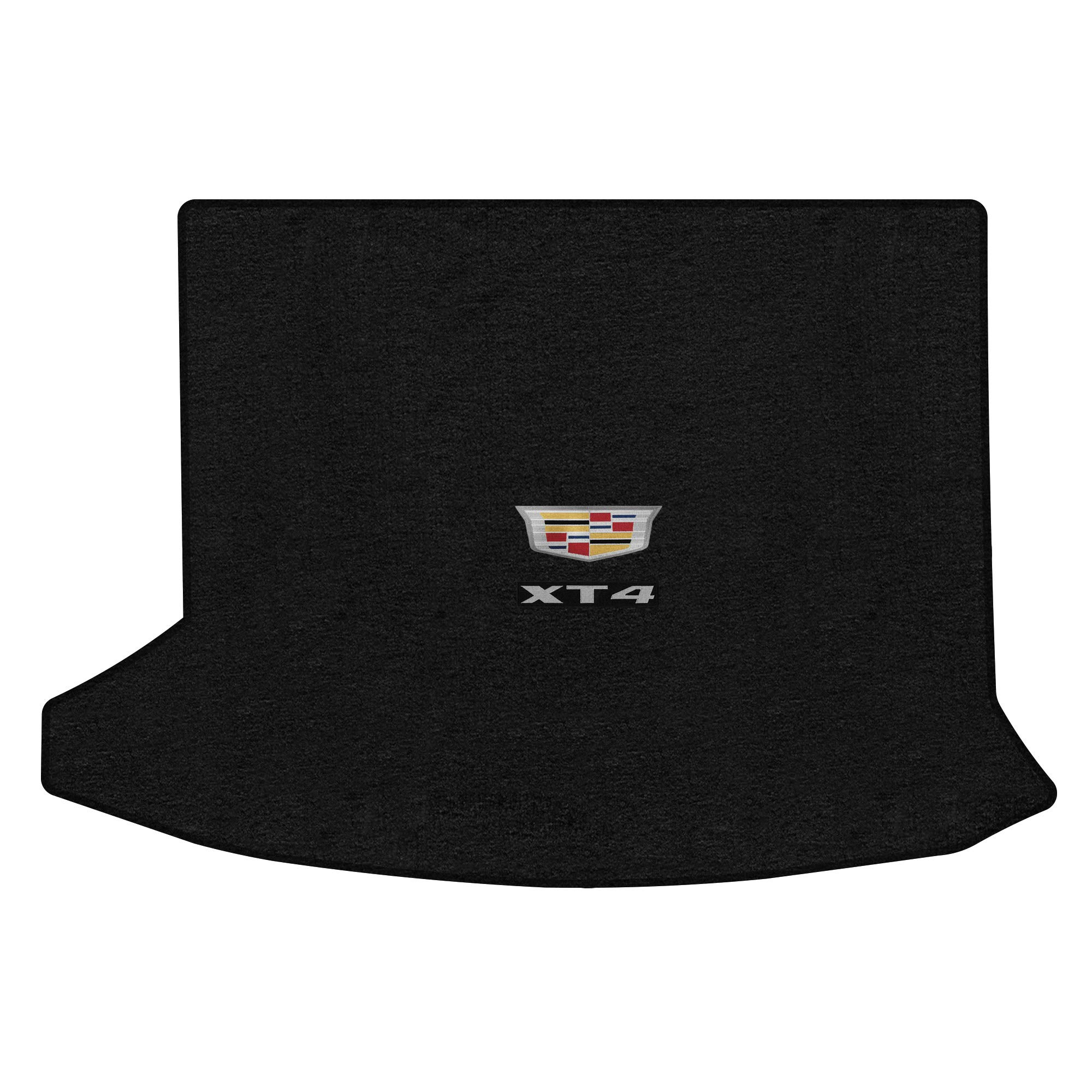 Premium Custom-Fit Carpeted Floor Mats for Cadillac XT4 2019-2024 - Luxury Car Floor Liners with XT4 Logo & Crest (Charcoal, Cargo Mat) | Perfect for All-Weather Protection & Enhanced Interior Style