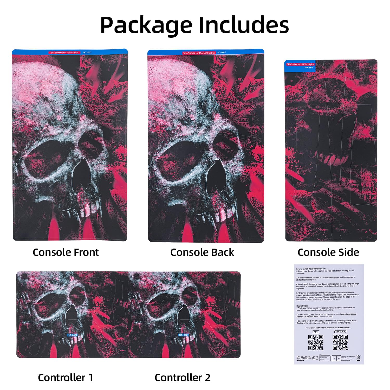 McBazel Custom Vinyl Skin Sticker Decal for PS5 Slim Digital Edition (Not Compatible with PS5/PS5 Pro) - Protective Cover with Unique Designs for Gaming Console Personalization & Scratch Protection