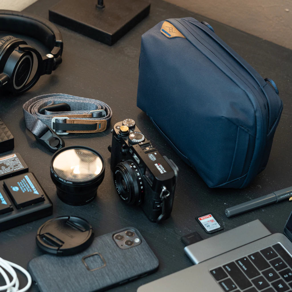 Peak Design Tech Pouch V2 - Premium Travel Organizer for Electronics & Cables (Midnight Blue) - Perfect for Business Trips, Daily Commute & Digital Nomad Lifestyle