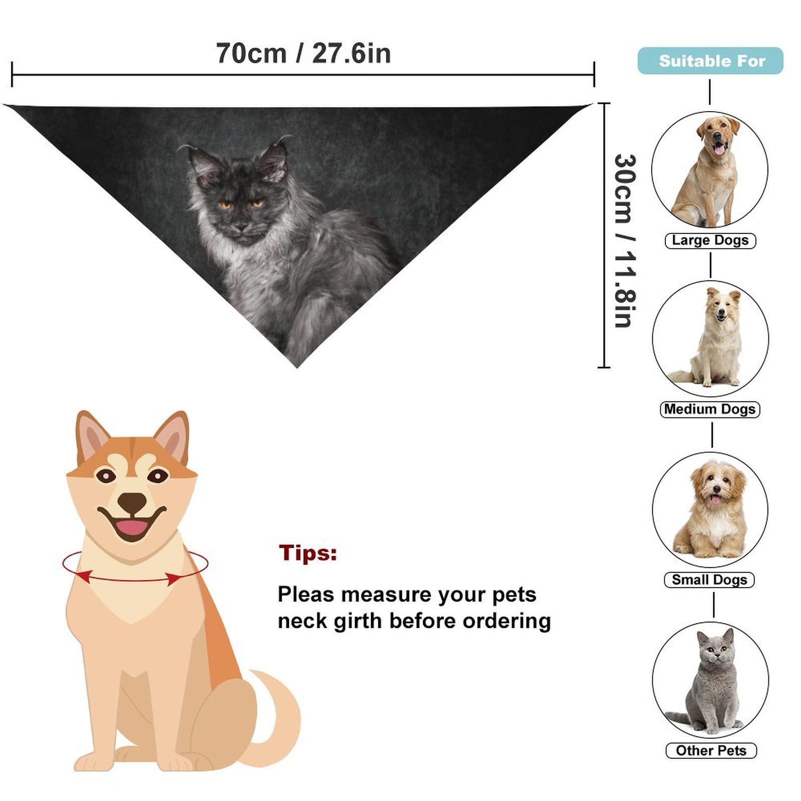 Wild Lynx Dog Bandanas - Cute Pet Scarf & Bib for Large, Medium & Small Dogs & Cats - Perfect Christmas & Thanksgiving Gift for Pets - Great for Holidays, Parties & Outdoor Adventures