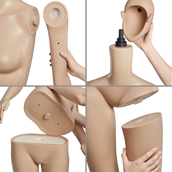 Female Mannequin for Shop Window Display - Rotatable & Portable with Metal Base & Calf Pin - Perfect for Retail Stores, Boutiques, and Fashion Showrooms