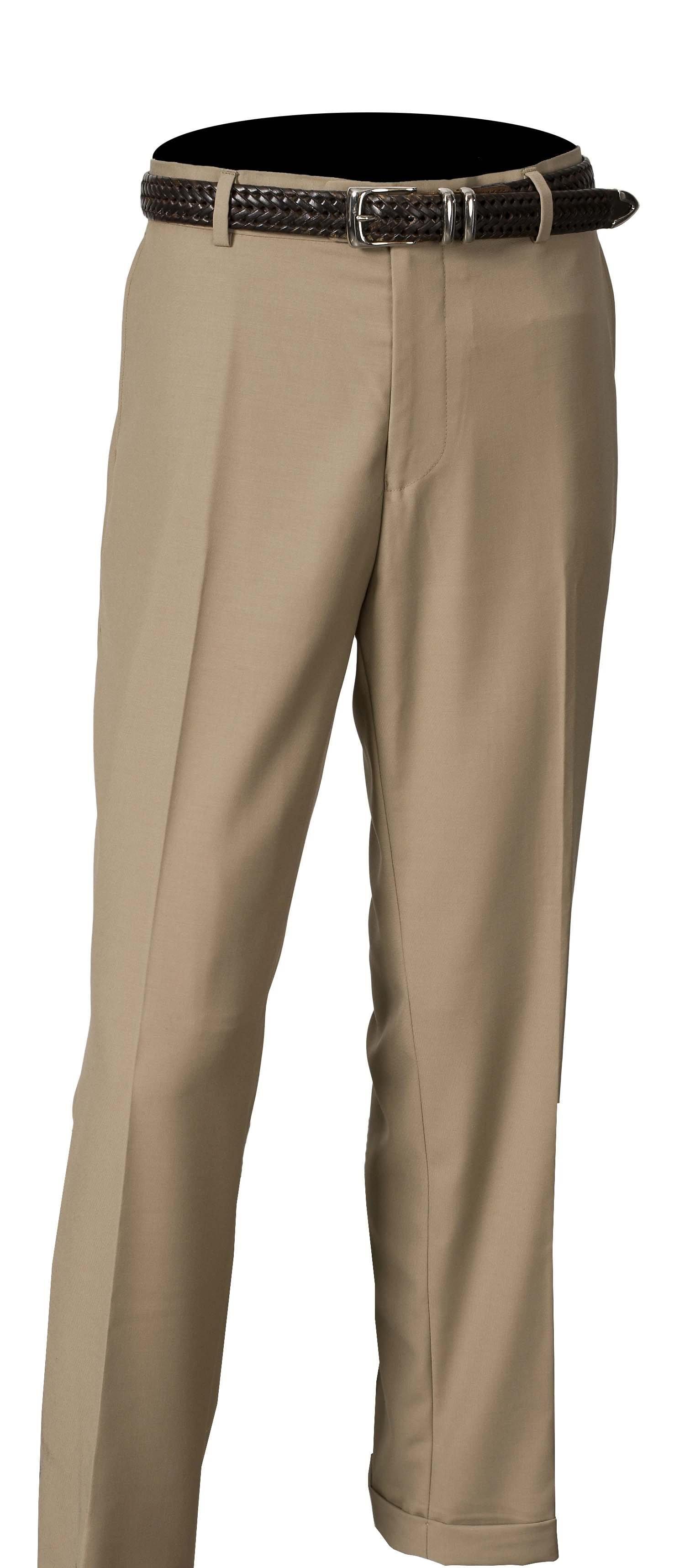 Khaki Ultra Slim Fit Pants for Men - Stretch Comfortable Office & Casual Wear - Perfect for Business, Travel & Everyday Use